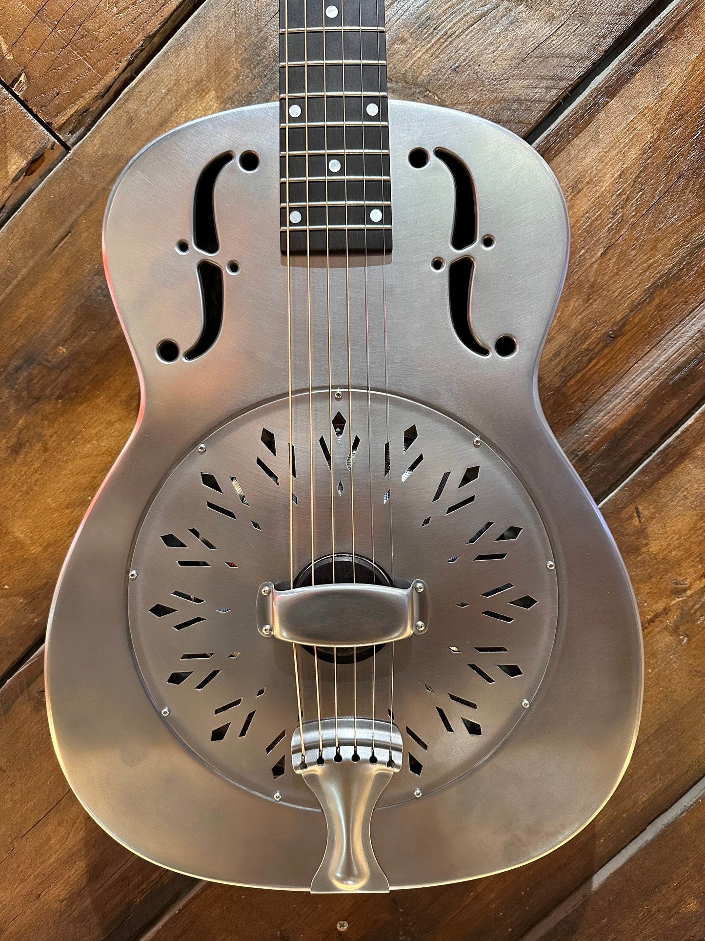 National RAW Series 14 Fret Single Cone Resonator, Steel NEW