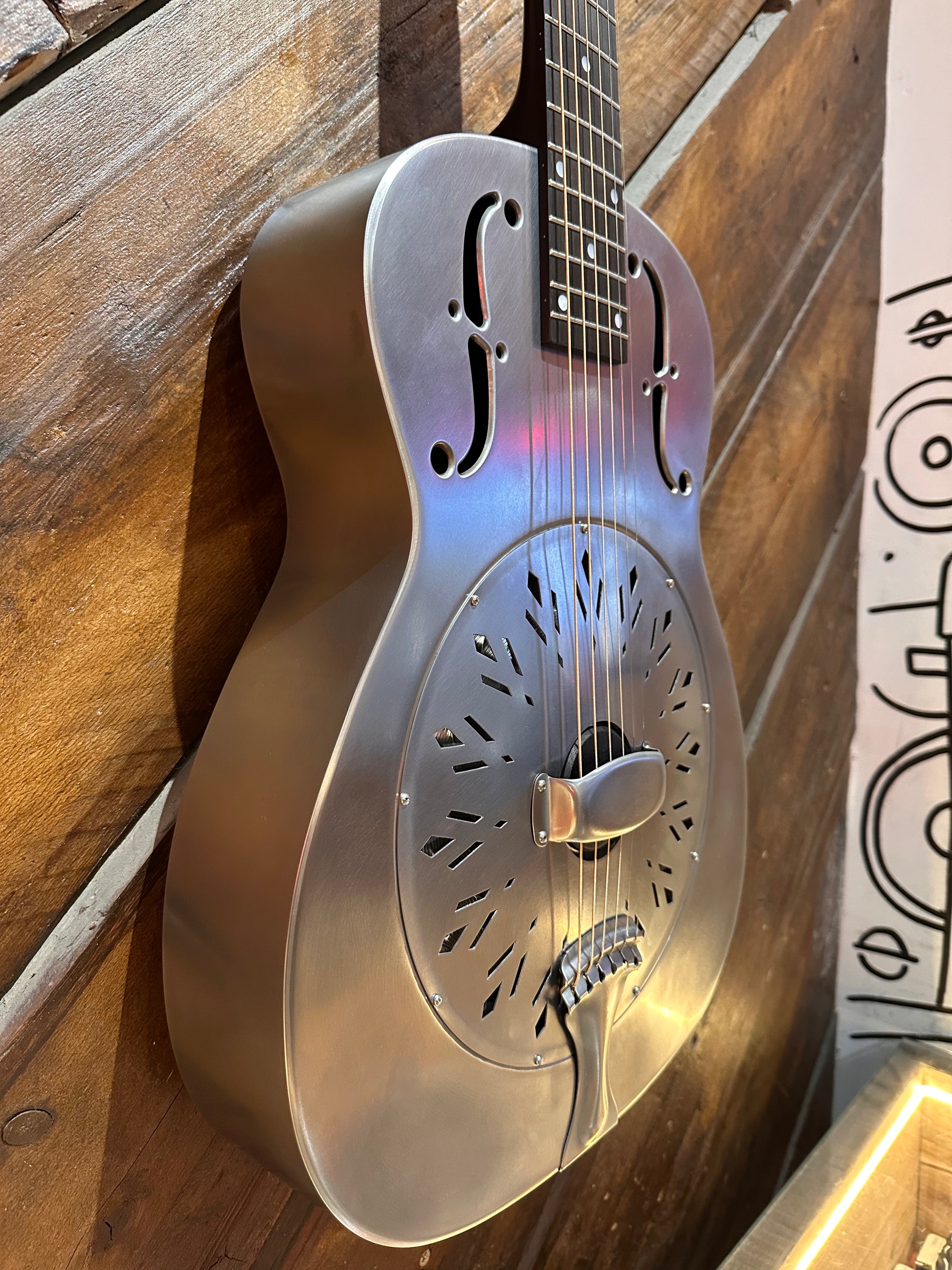 National RAW Series 14 Fret Single Cone Resonator, Steel NEW