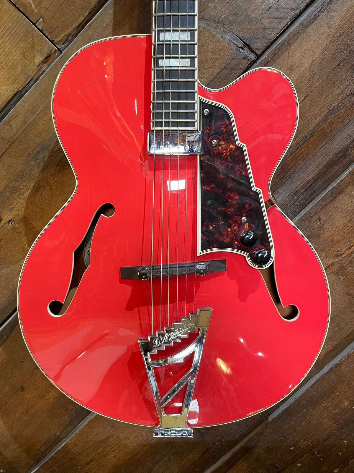 S/H D'Angelico Premier EXL-1 Hollow Body Electric Guitar, Fiesta Red