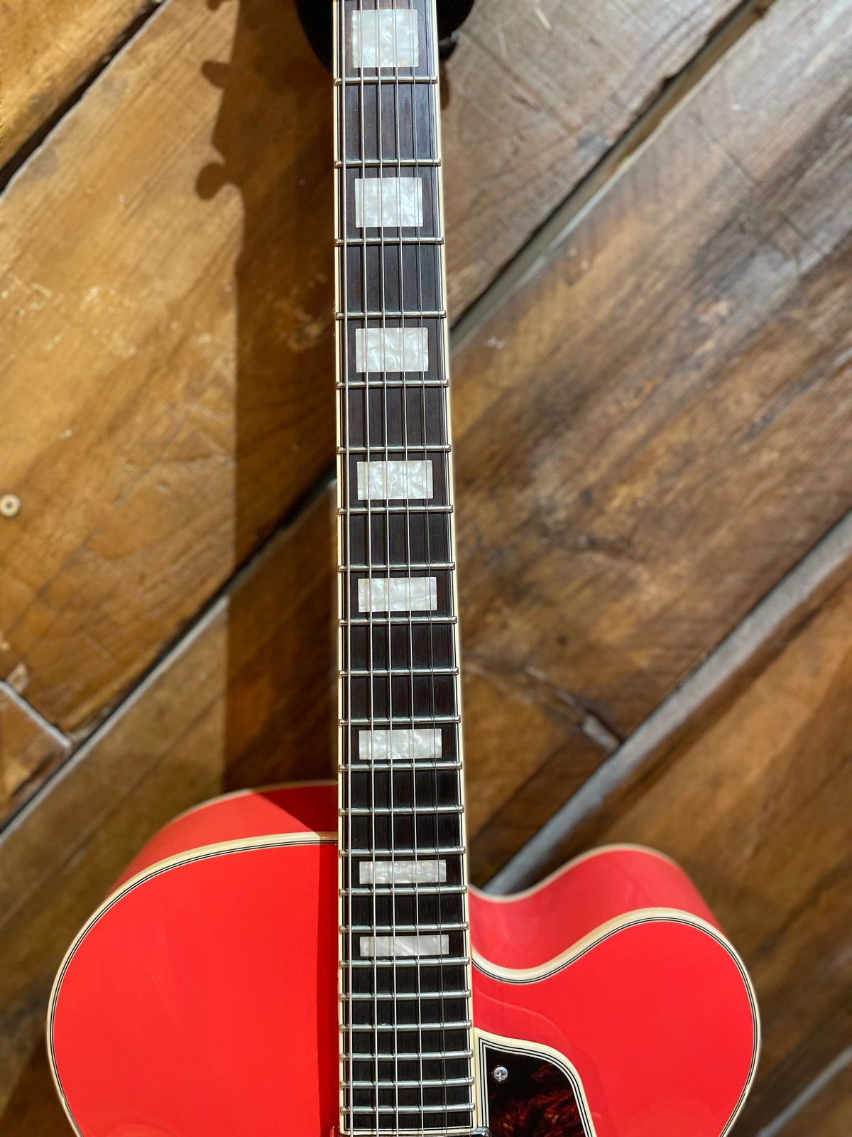 S/H D'Angelico Premier EXL-1 Hollow Body Electric Guitar, Fiesta Red