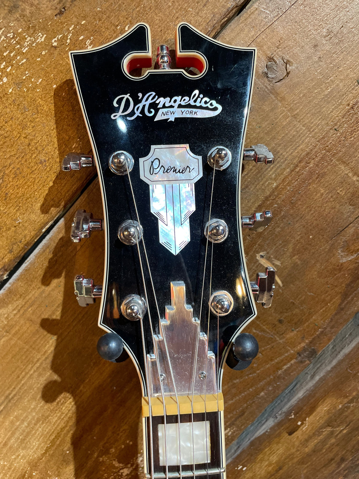 S/H D'Angelico Premier EXL-1 Hollow Body Electric Guitar, Fiesta Red