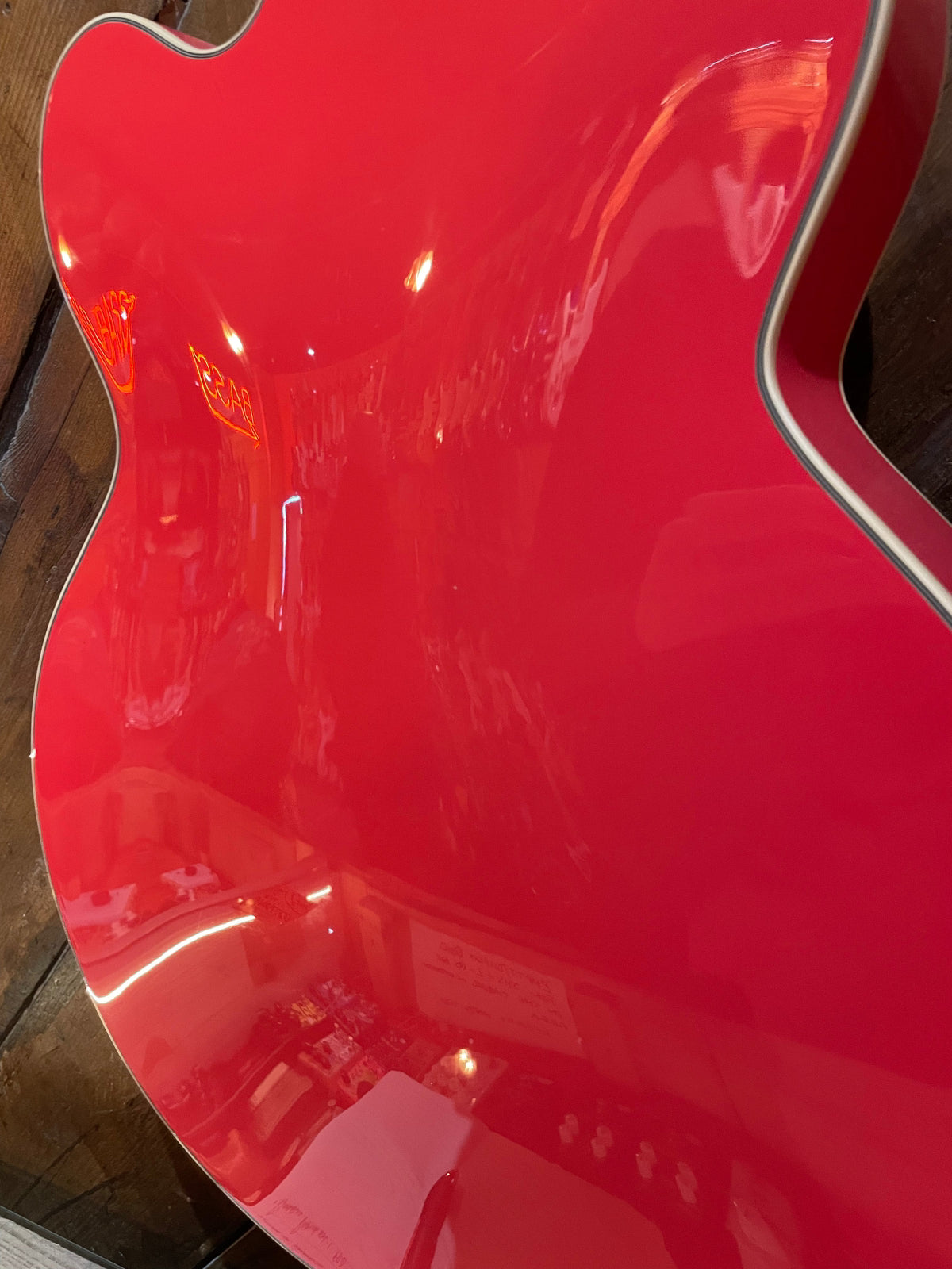 S/H D'Angelico Premier EXL-1 Hollow Body Electric Guitar, Fiesta Red