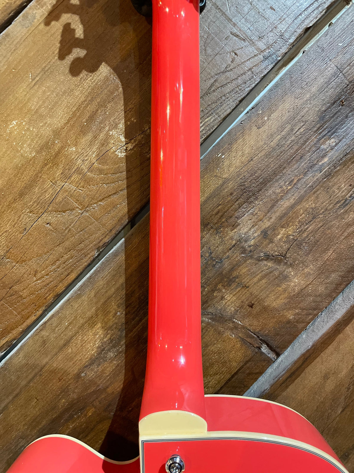 S/H D'Angelico Premier EXL-1 Hollow Body Electric Guitar, Fiesta Red