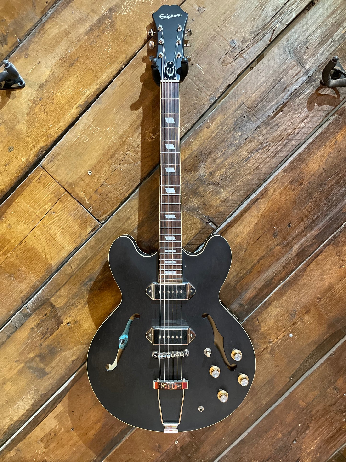 S/H Epiphone Casino Faded Hollow Body Electric Guitar, Matte Black