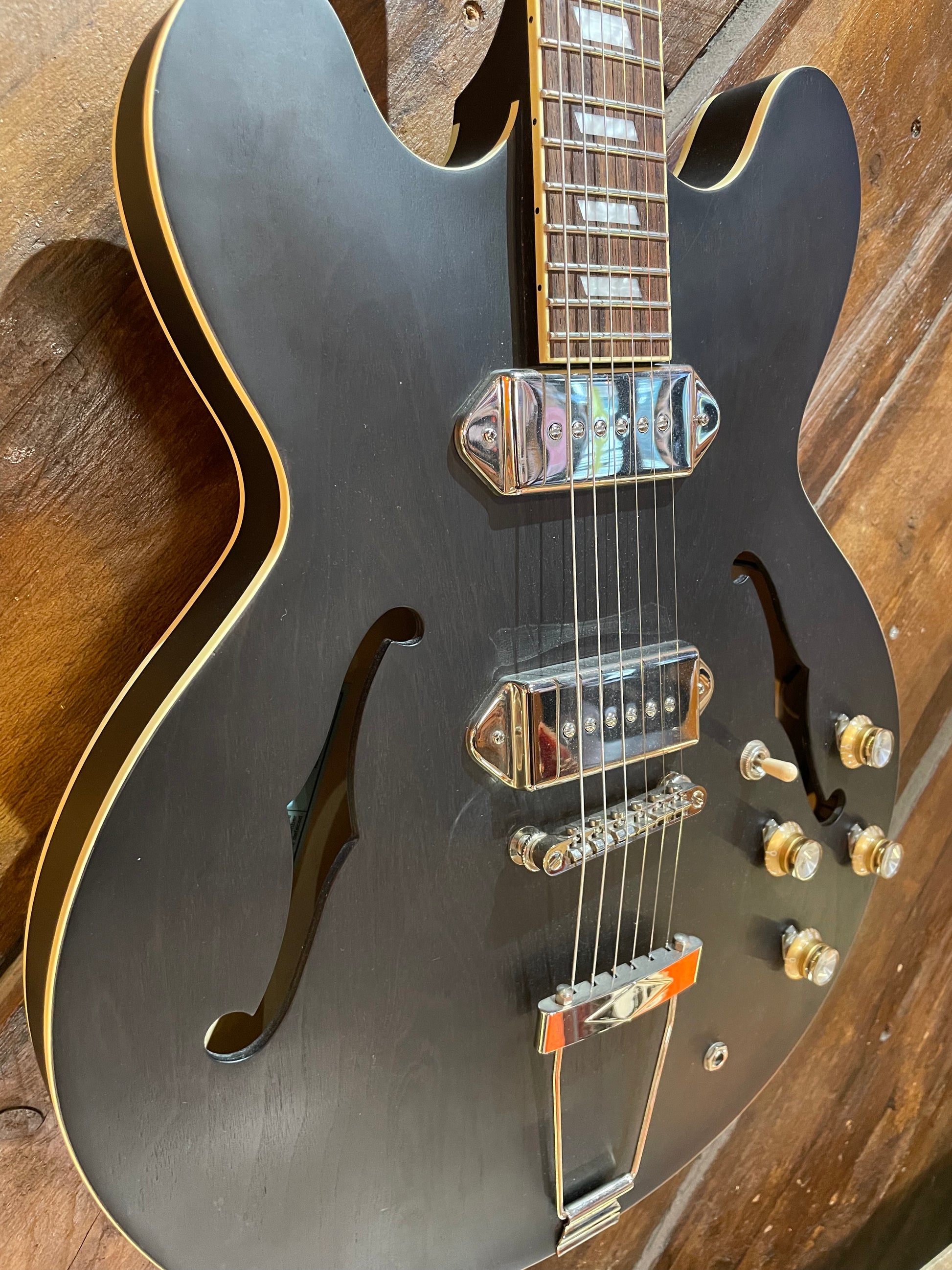 S/H Epiphone Casino Faded Hollow Body Electric Guitar, Matte Black