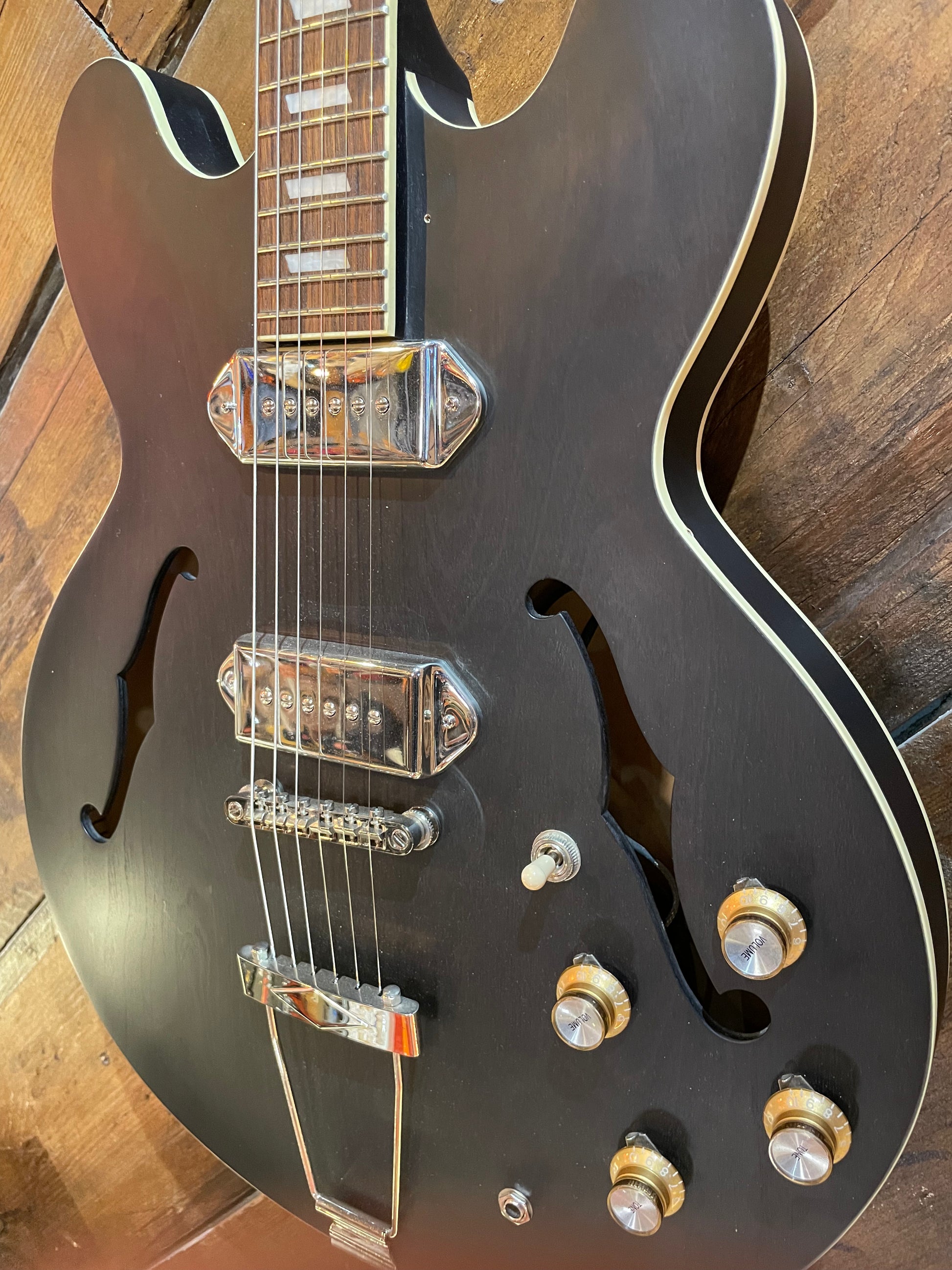 S/H Epiphone Casino Faded Hollow Body Electric Guitar, Matte Black