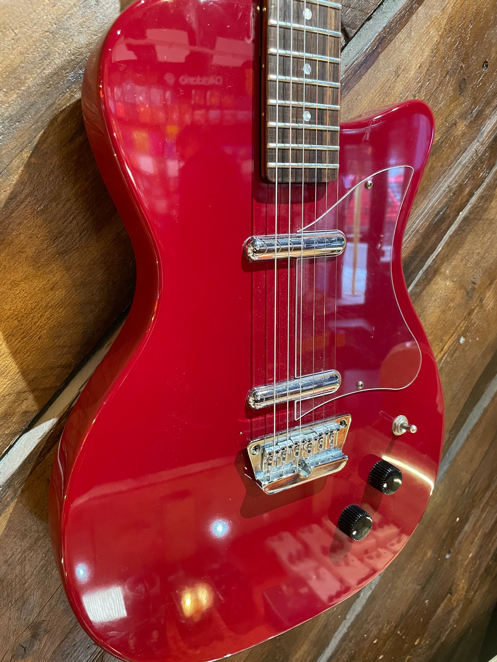 S/H Danelectro D56 Electric Guitar, Red