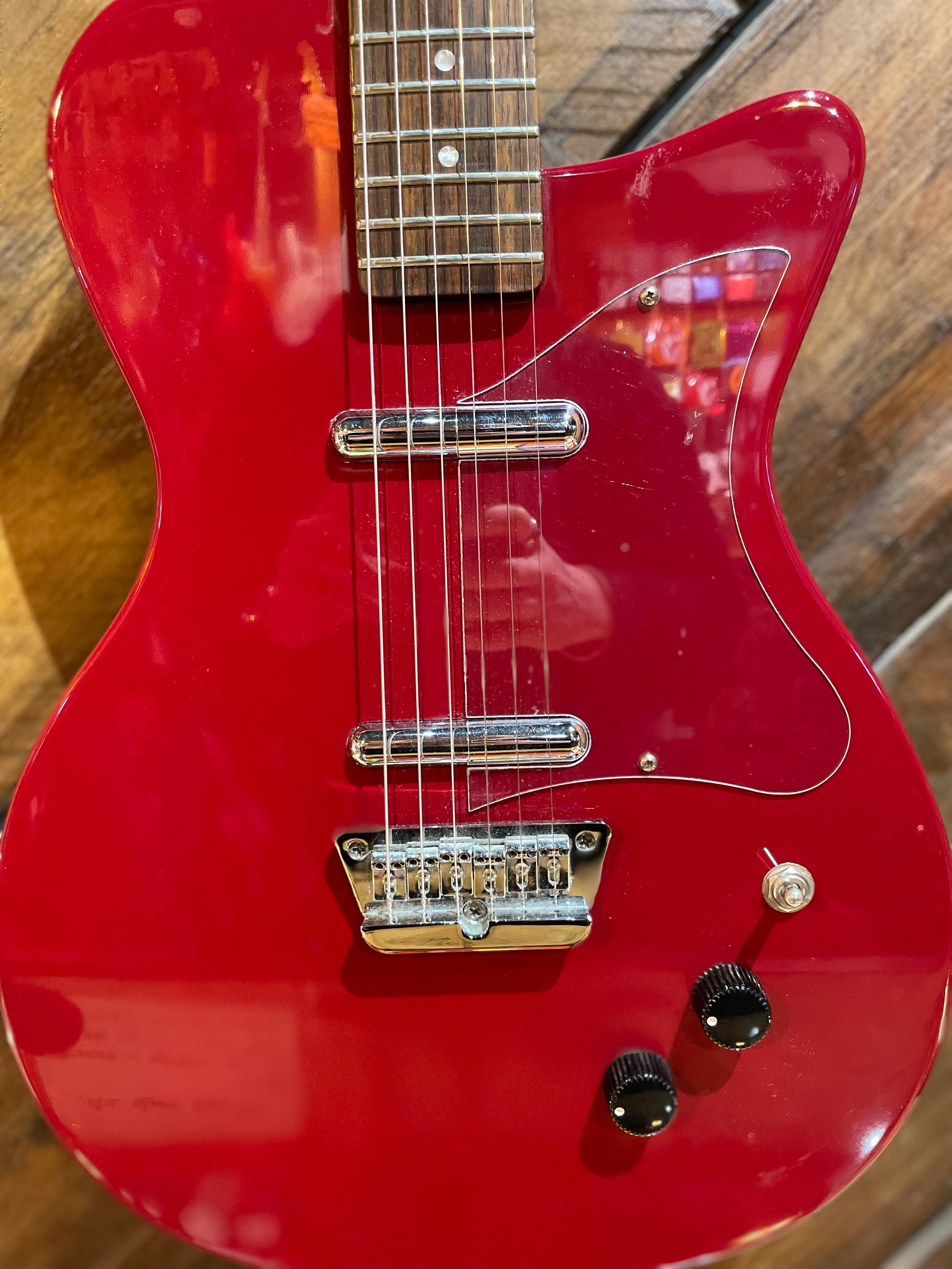 S/H Danelectro D56 Electric Guitar, Red