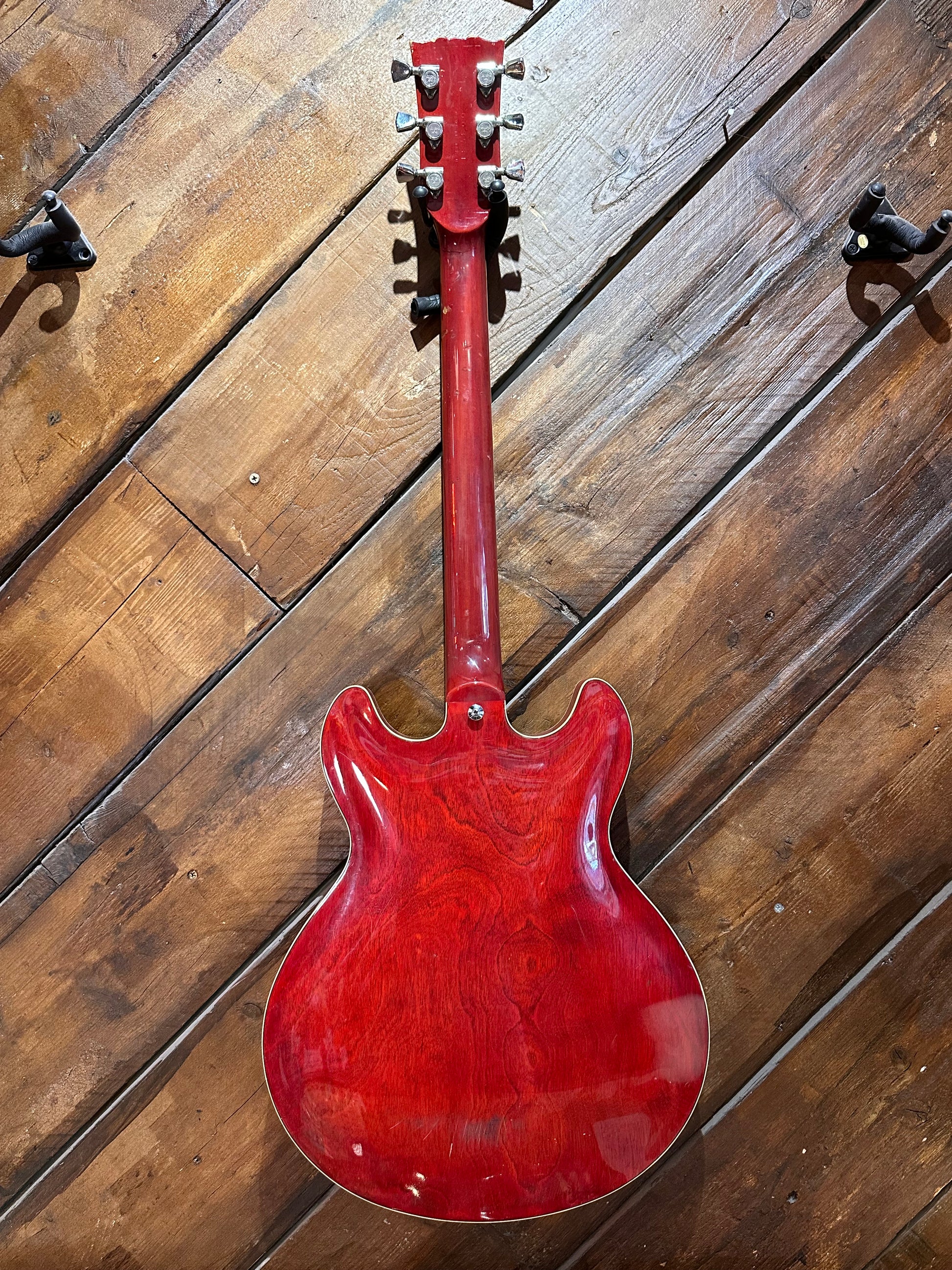 S/H 1979 Yamaha Super Axe SA700 Semi-Hollow Electric Guitar, Persimmon Red
