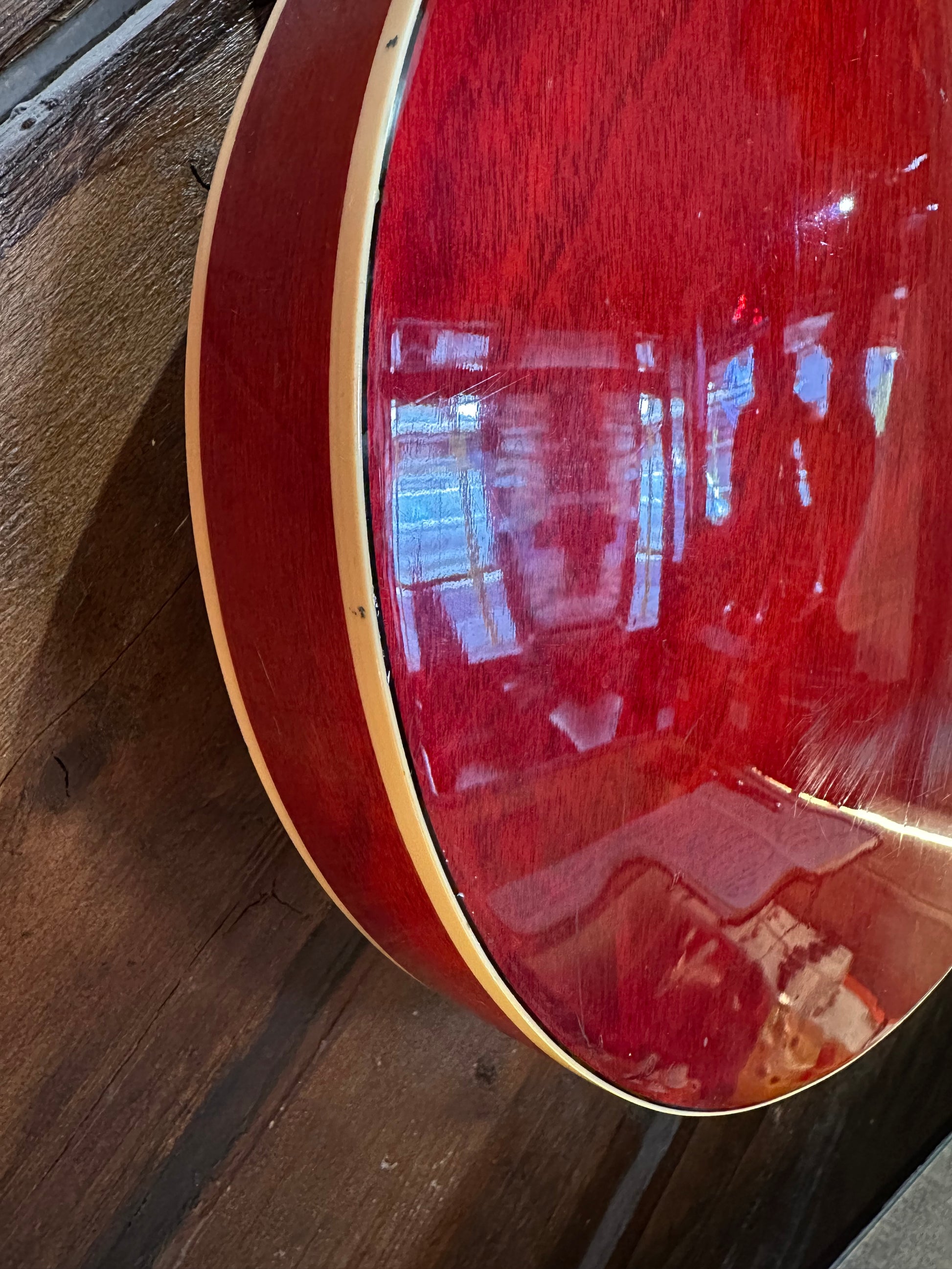S/H 1979 Yamaha Super Axe SA700 Semi-Hollow Electric Guitar, Persimmon Red