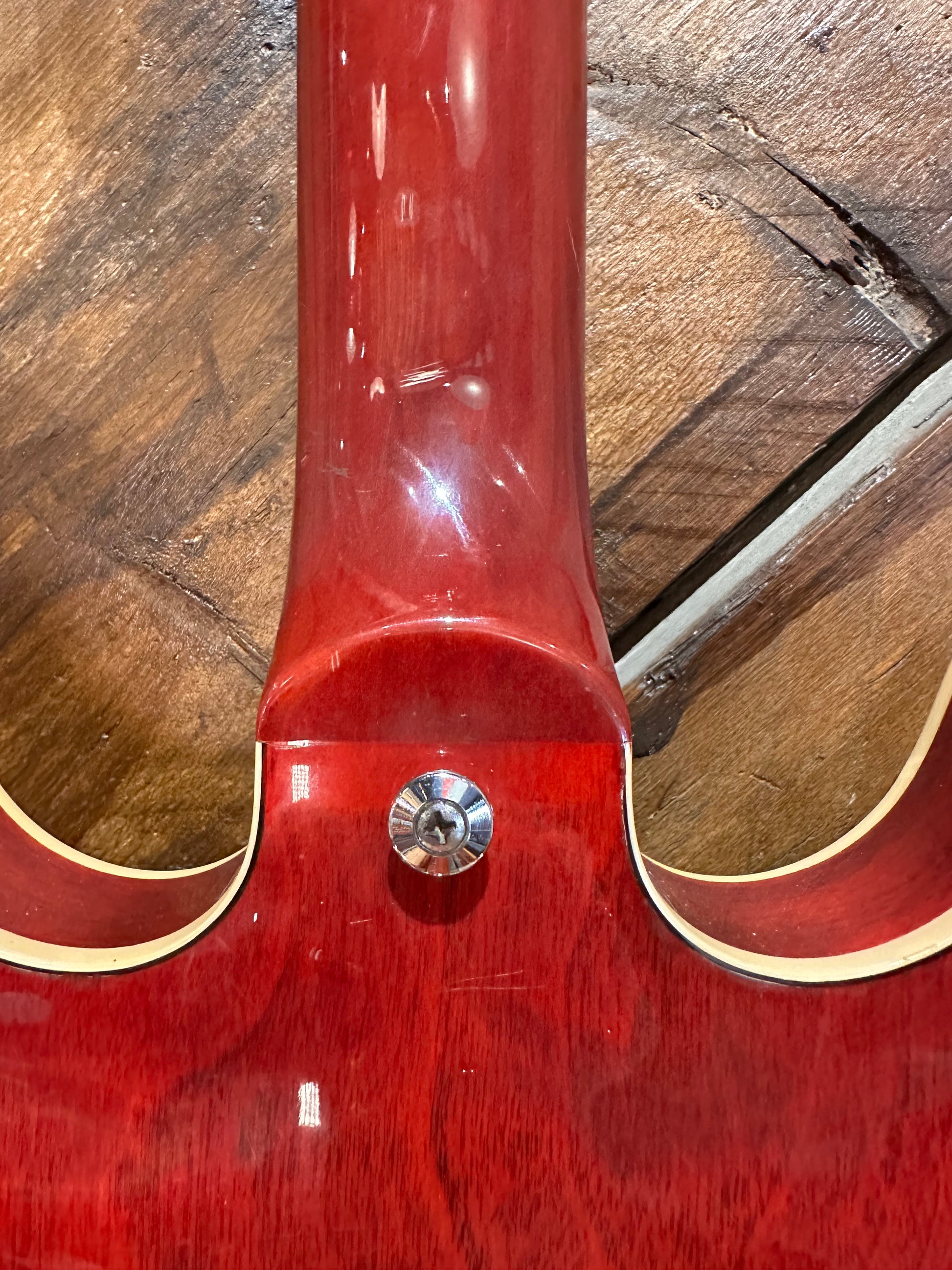 S/H 1979 Yamaha Super Axe SA700 Semi-Hollow Electric Guitar, Persimmon Red