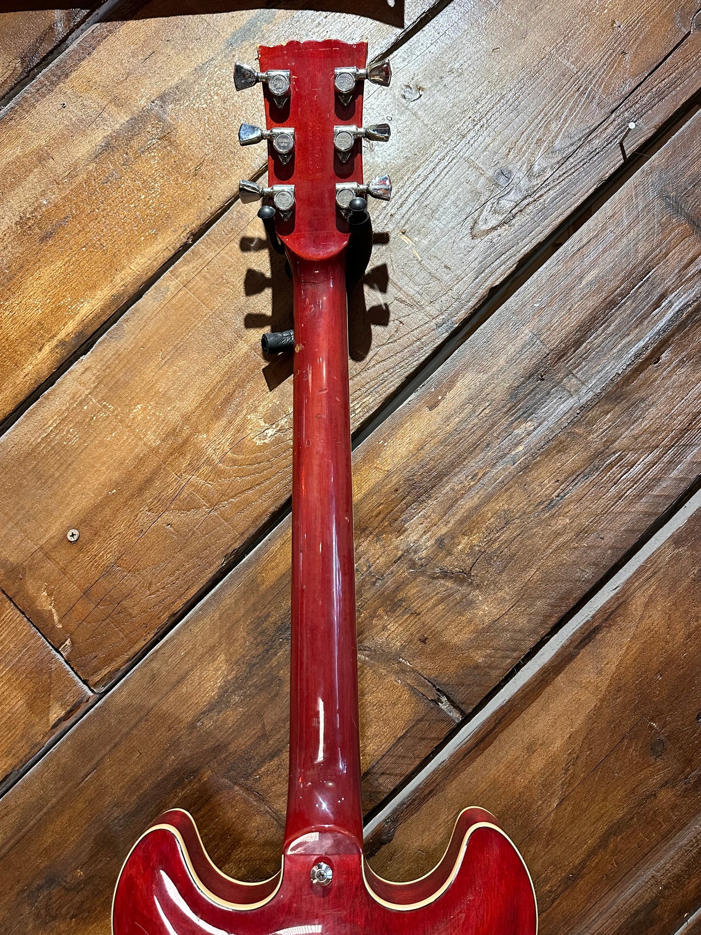 S/H 1979 Yamaha Super Axe SA700 Semi-Hollow Electric Guitar, Persimmon Red
