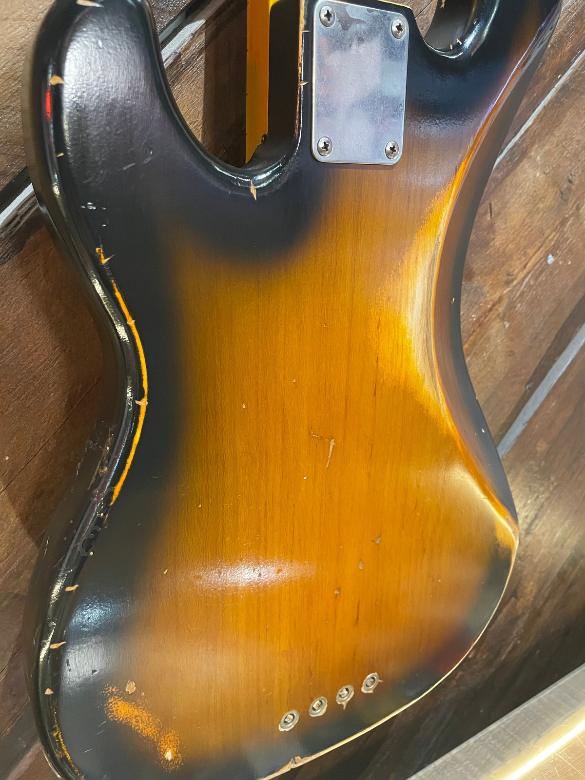 S/H 2009 Nash Guitars PB55 Electric Bass Guitar, Aged Two Tone Sunburst