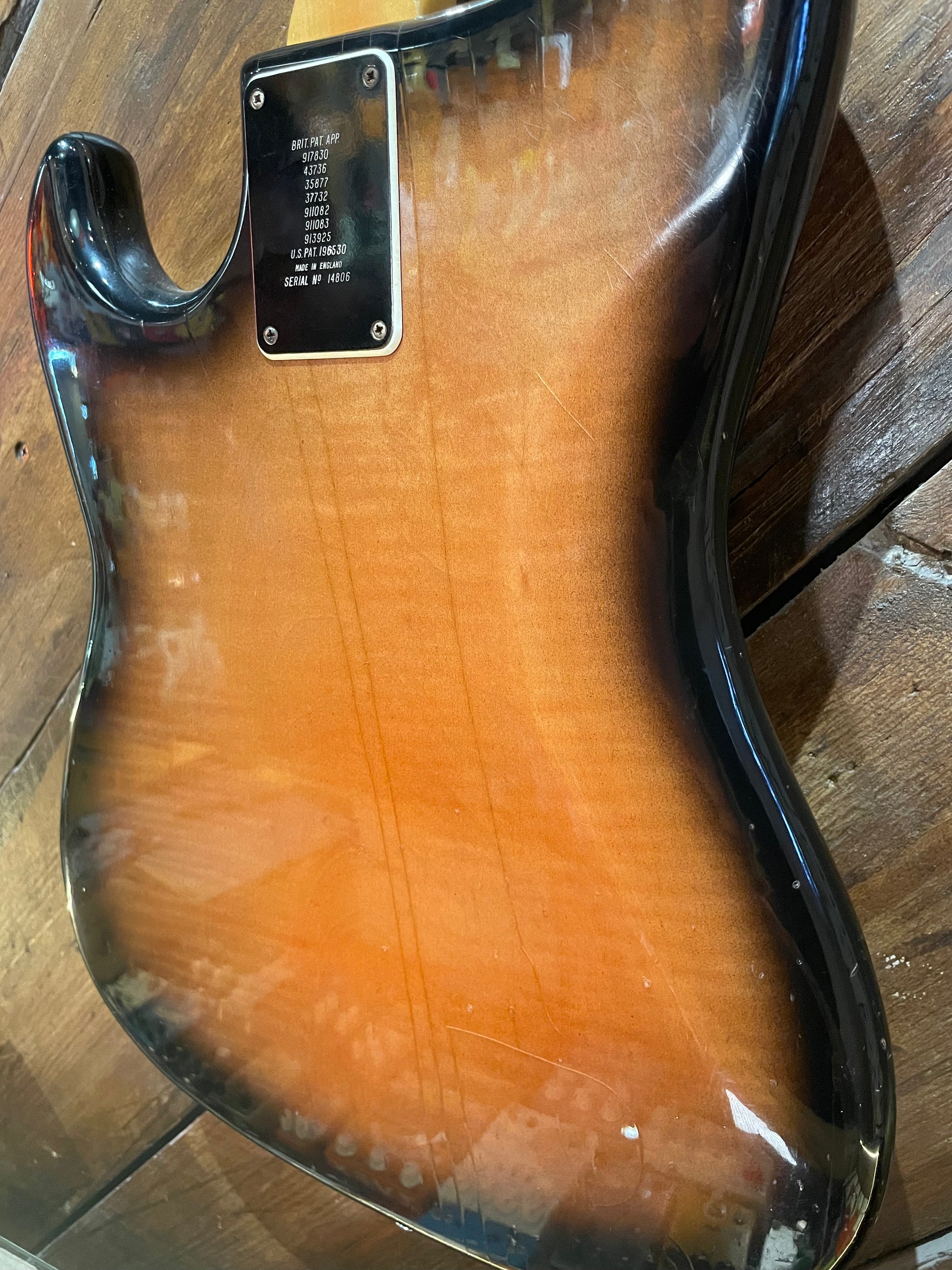 S/H 1966 Baldwin 'Burns' Jazz Bass, Sunburst
