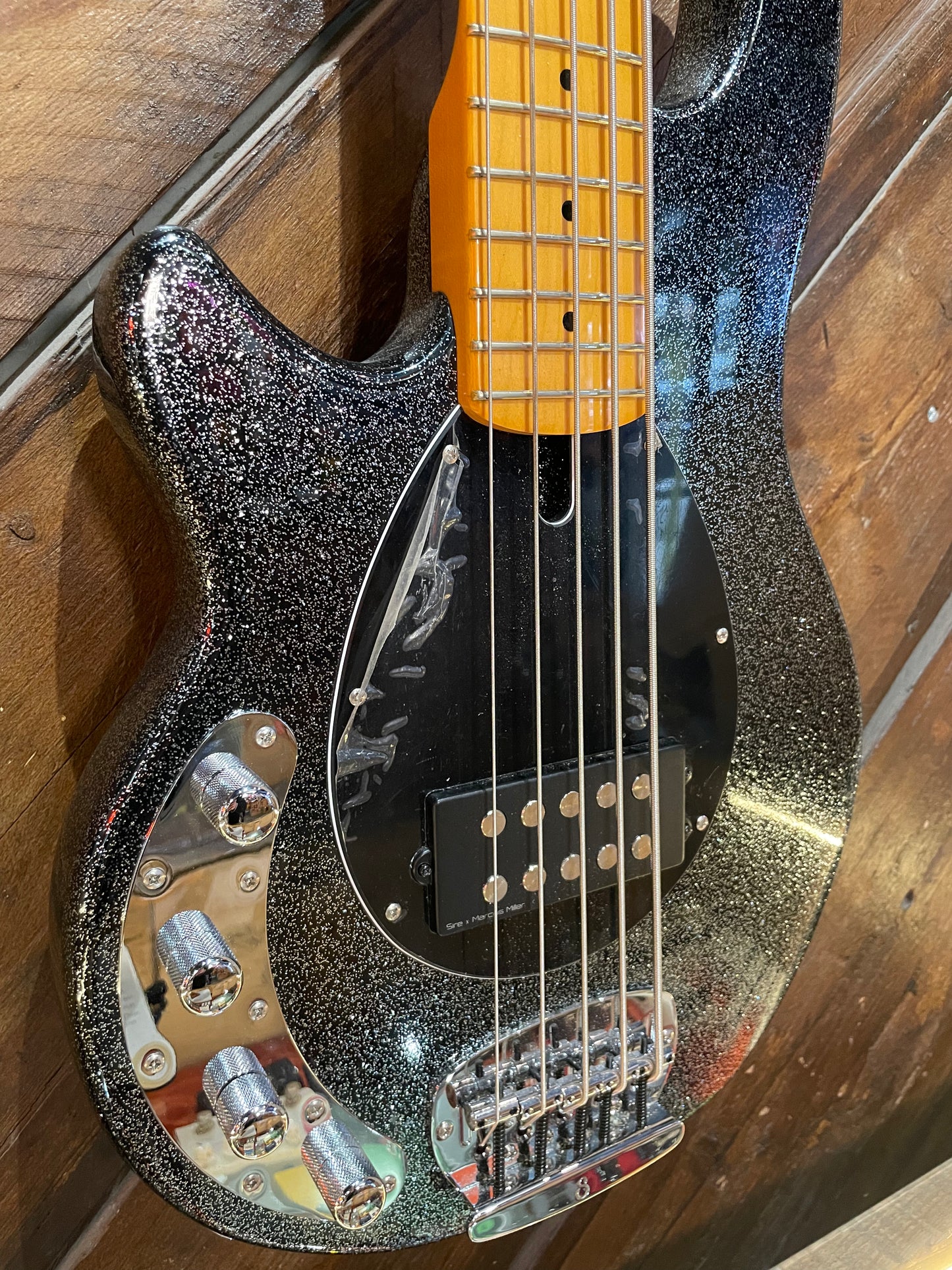 S/H Sire Marcus Miller Z3 Electric Bass Left Handed, Sparkle Black