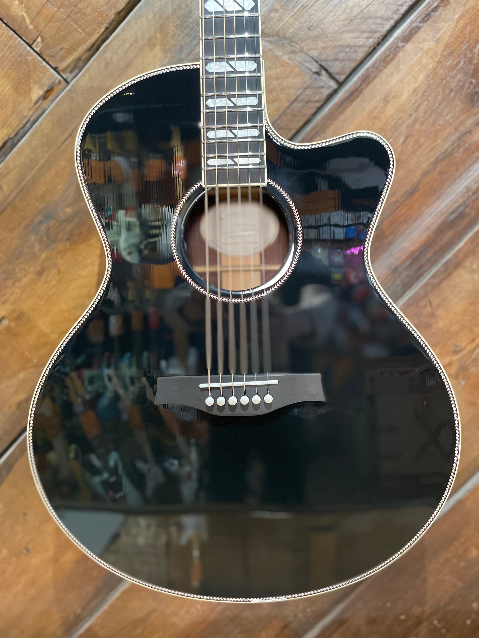 Godin Connaisseur MJ Electro Acoustic Guitar, Black NEW