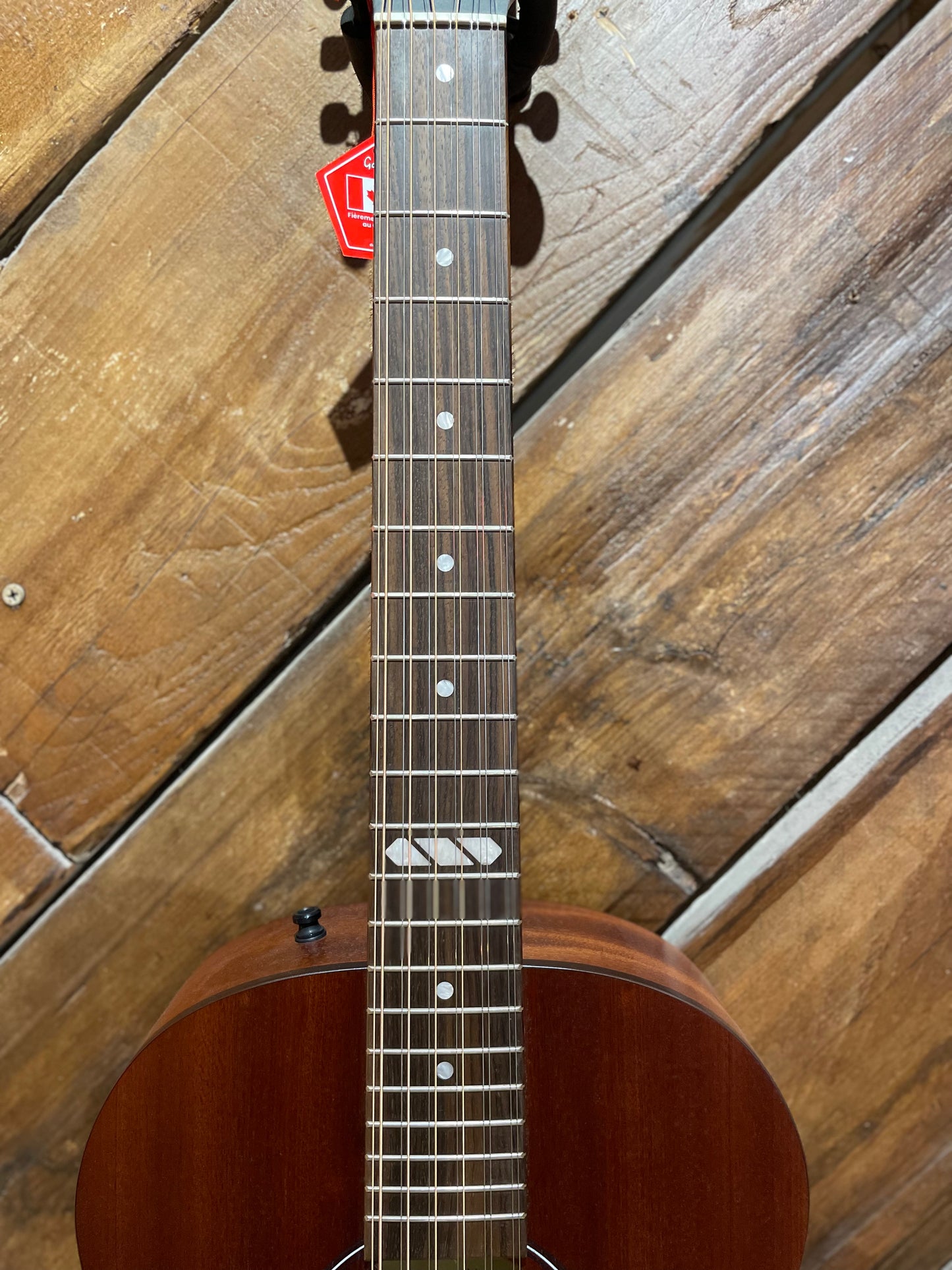 Godin Mahogany Folk 12 String Acoustic Guitar, Rustic Burst A/E NEW