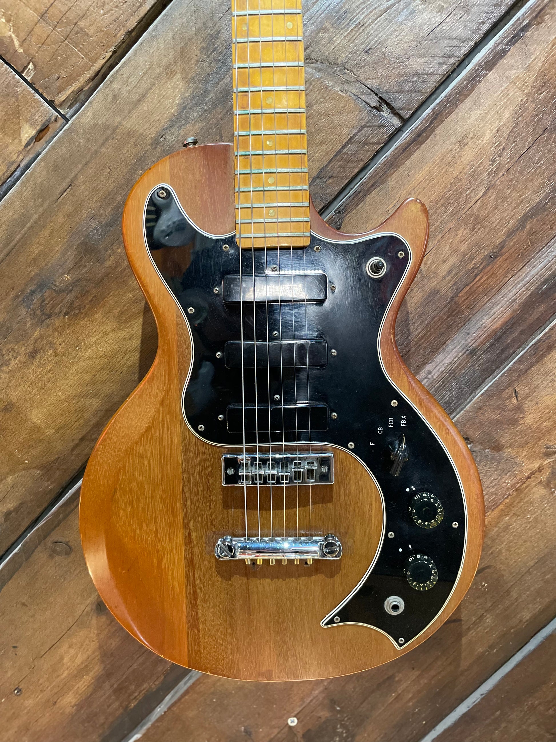 S/H 1979 Gibson S-1 Electric Guitar, Natural Mahogany