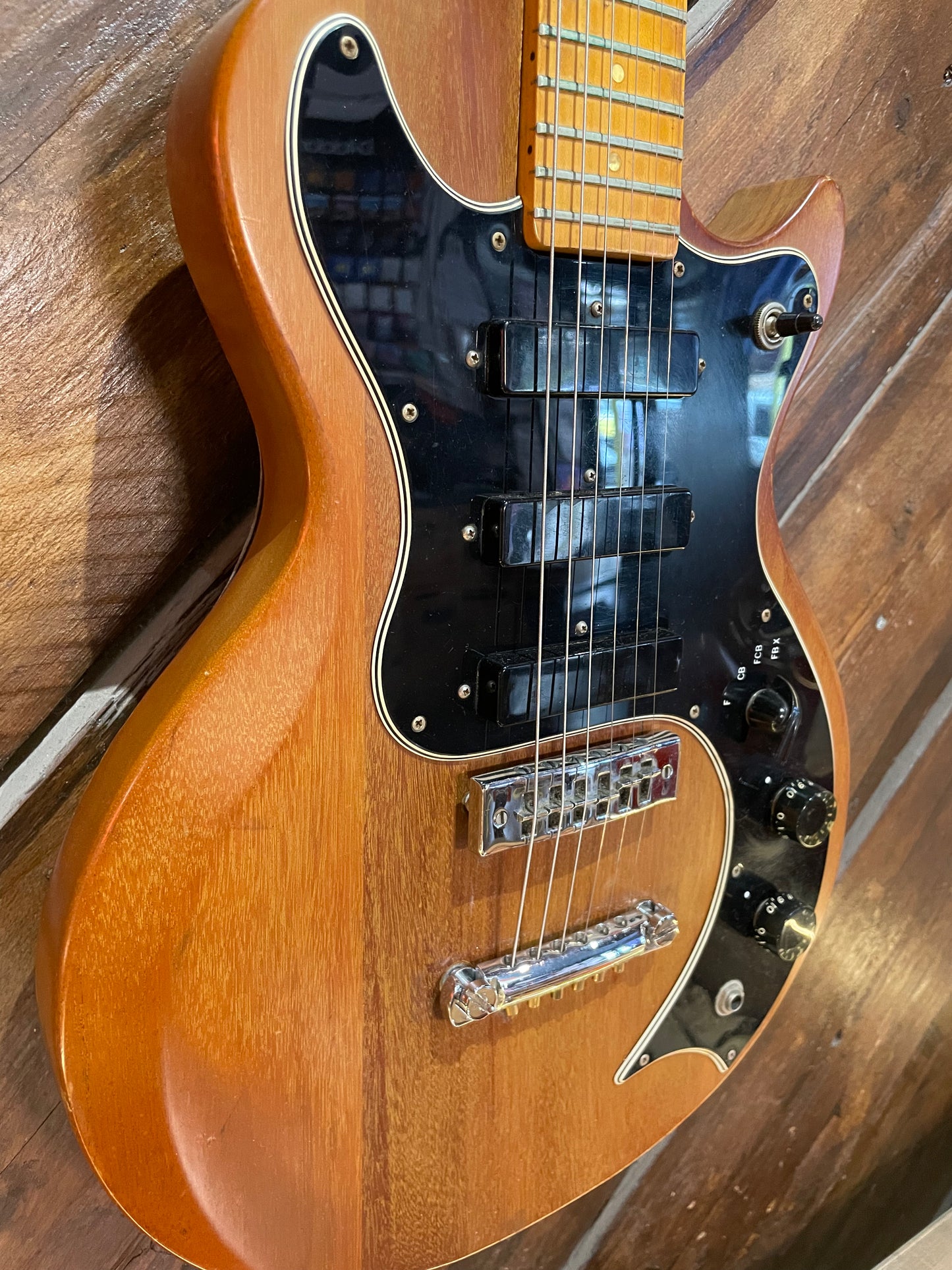 S/H 1979 Gibson S-1 Electric Guitar, Natural Mahogany