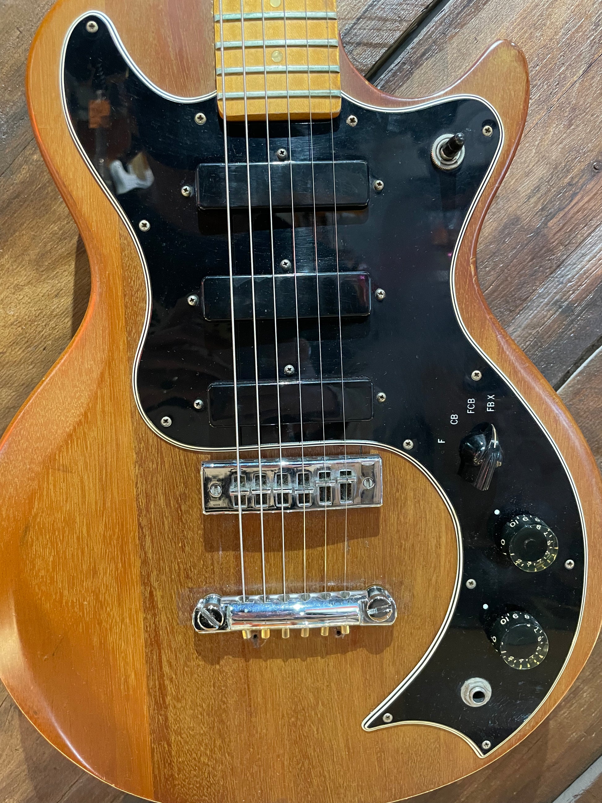 S/H 1979 Gibson S-1 Electric Guitar, Natural Mahogany