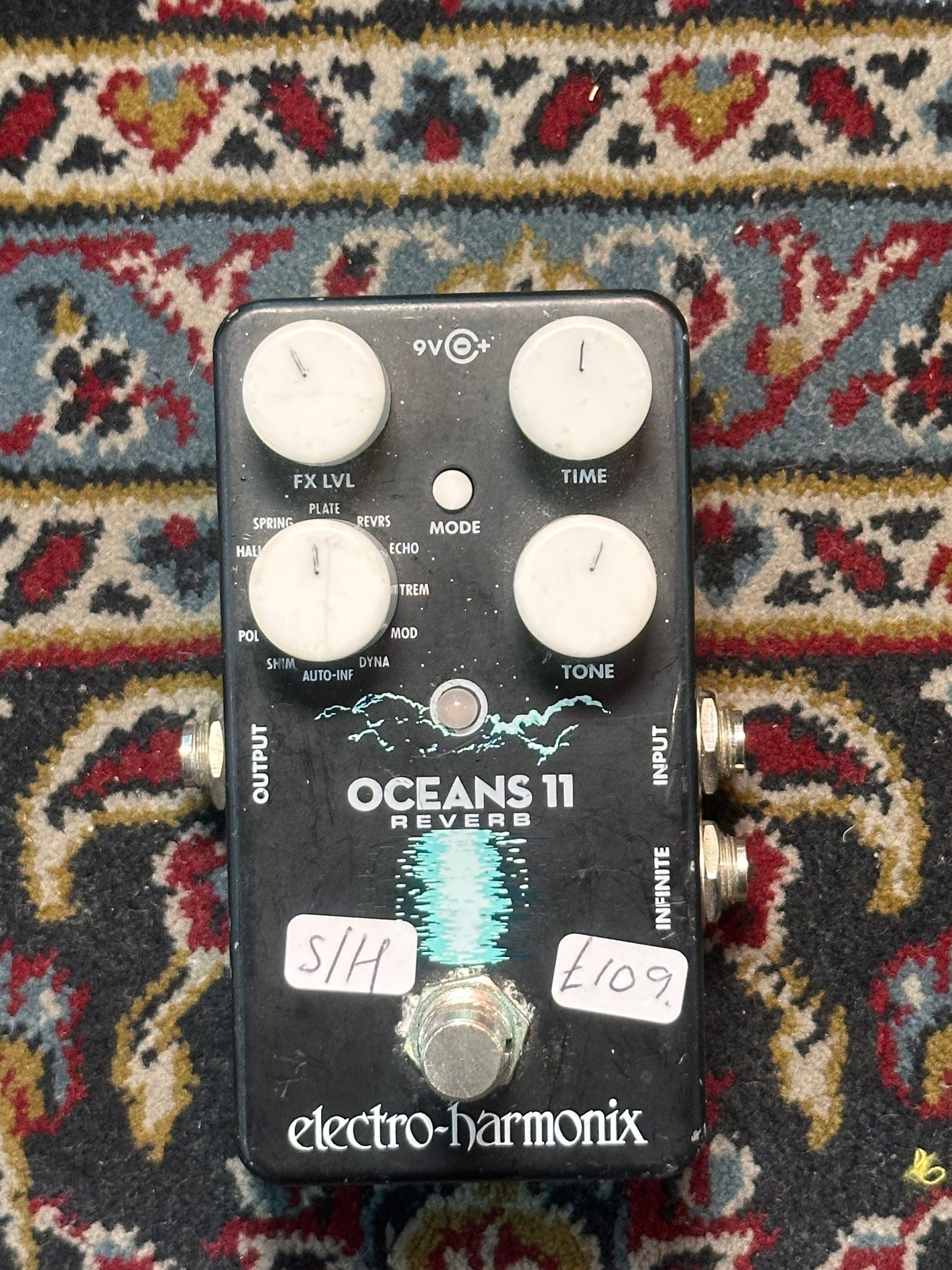 S/H Electro Harmonix Oceans 11 Reverb Pedal