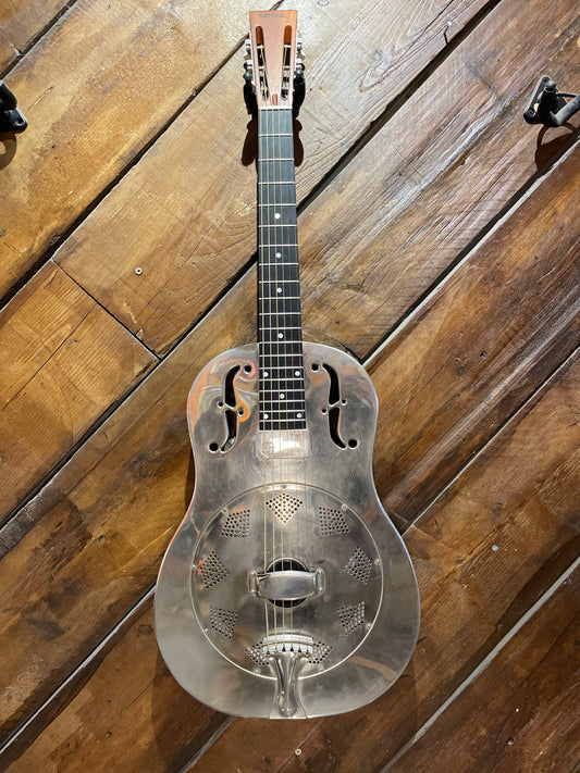 S/H National Resophonic NRP Steel 12 Fret Single Cone Resonator w/ National Slimline Pickup