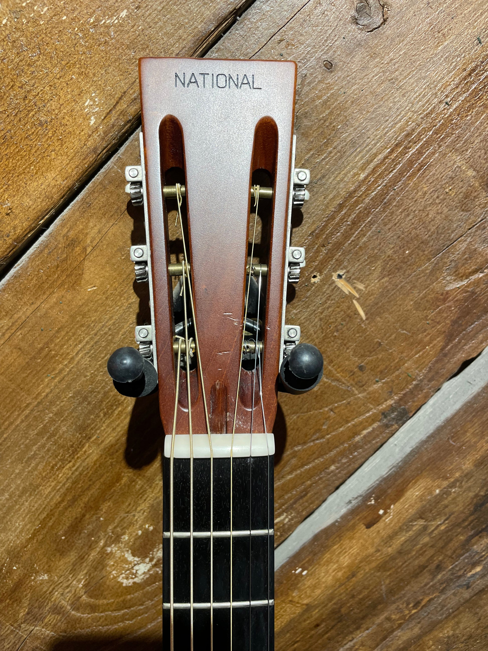 S/H National Resophonic NRP Steel 12 Fret Single Cone Resonator w/ National Slimline Pickup
