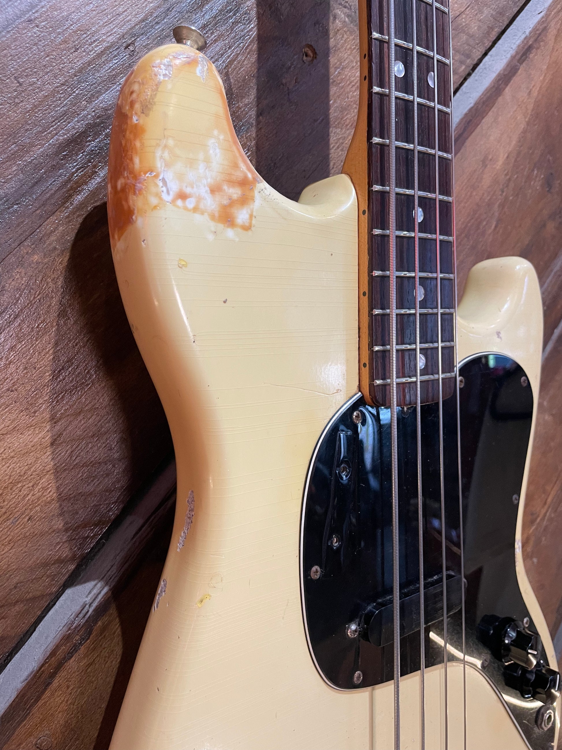 S/H 1978 Fender Music Master Bass, Olympic White #S835109
