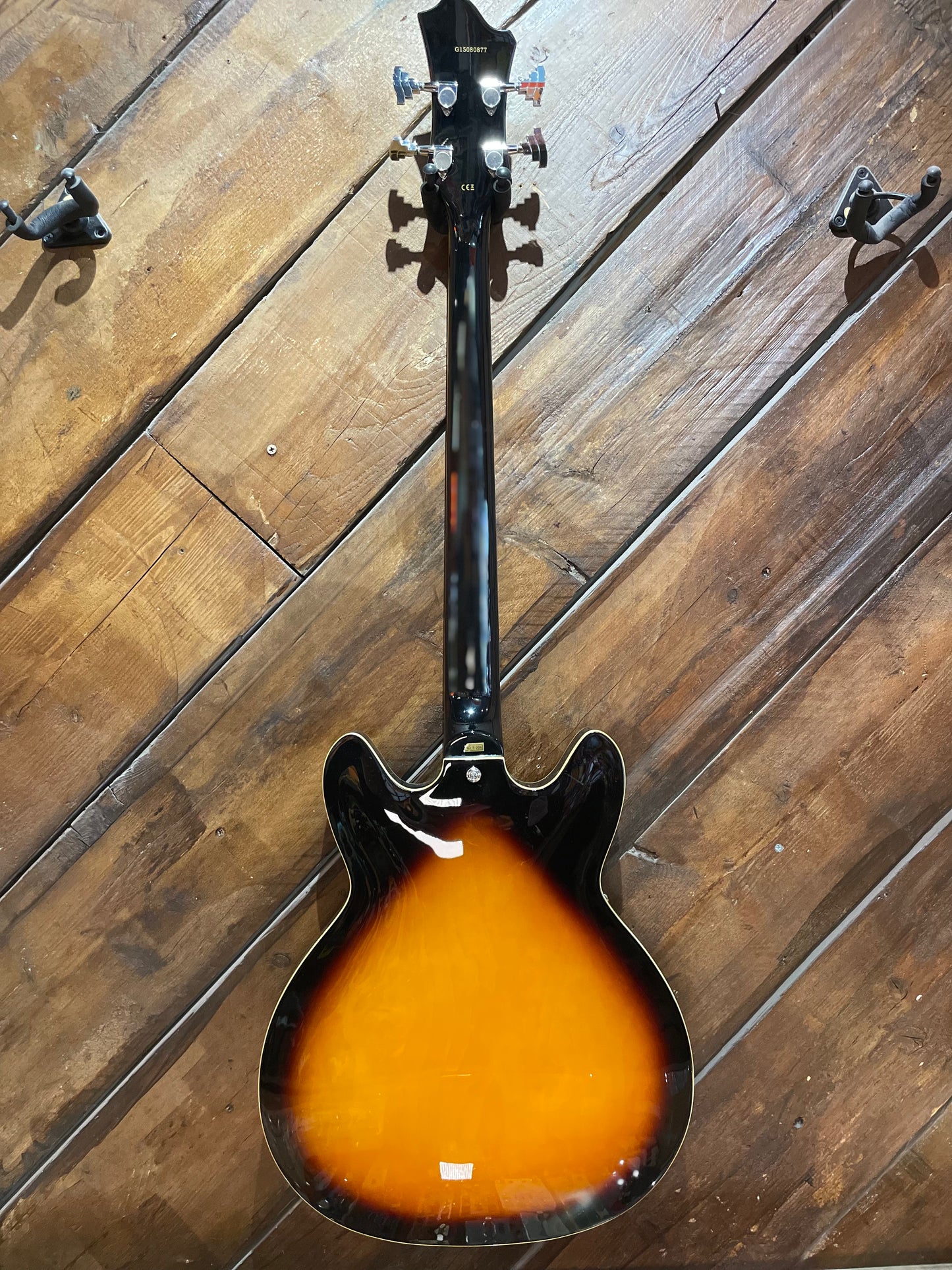 S/H Hagstrom Viking Electric Bass Left Handed, Tobacco Sunburst