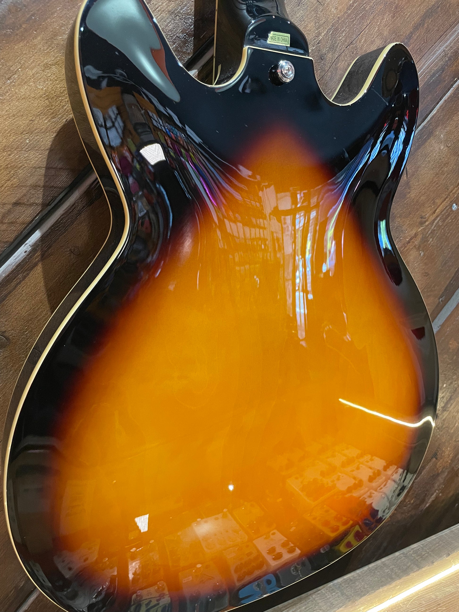 S/H Hagstrom Viking Electric Bass Left Handed, Tobacco Sunburst