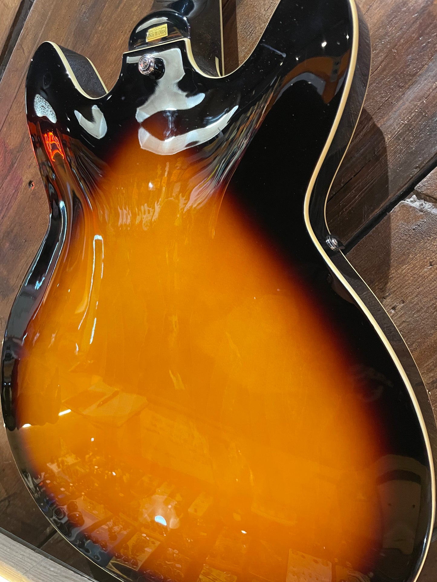 S/H Hagstrom Viking Electric Bass Left Handed, Tobacco Sunburst