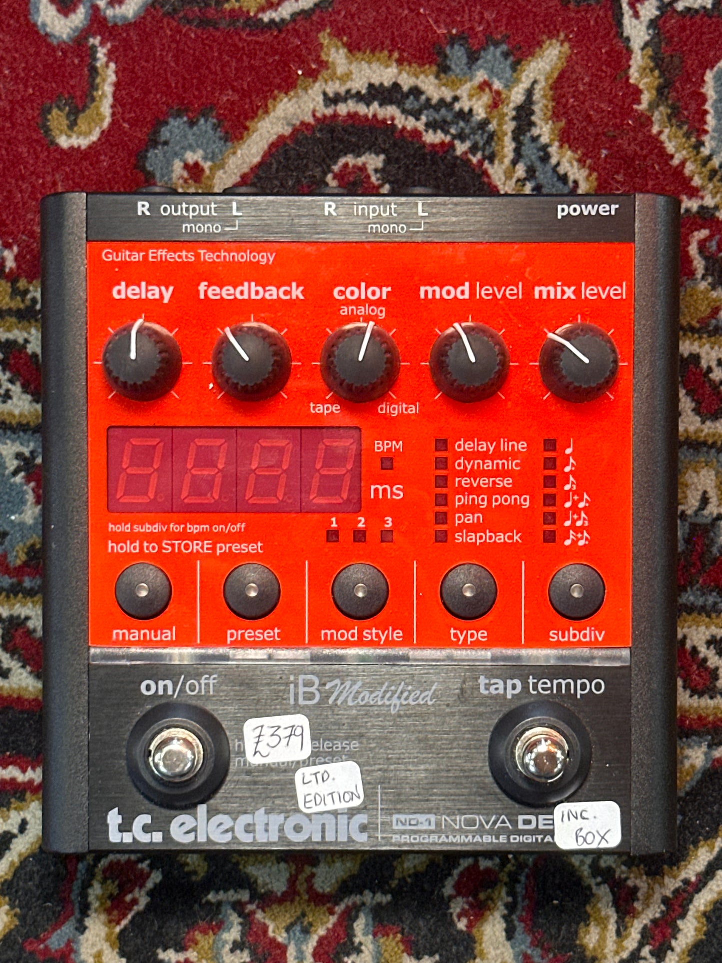 S/H TC Electronic Limited Edition iB Modified ND-1 Nova Delay