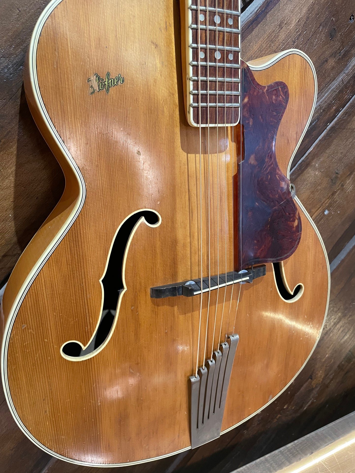 S/H 1959 Hofner Senator Hollow-Body Archtop, Natural