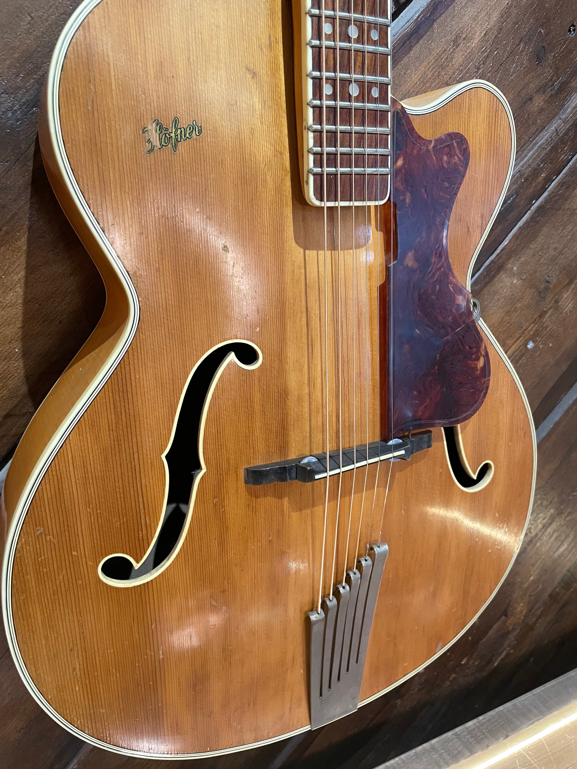 S/H 1959 Hofner Senator Hollow-Body Archtop, Natural