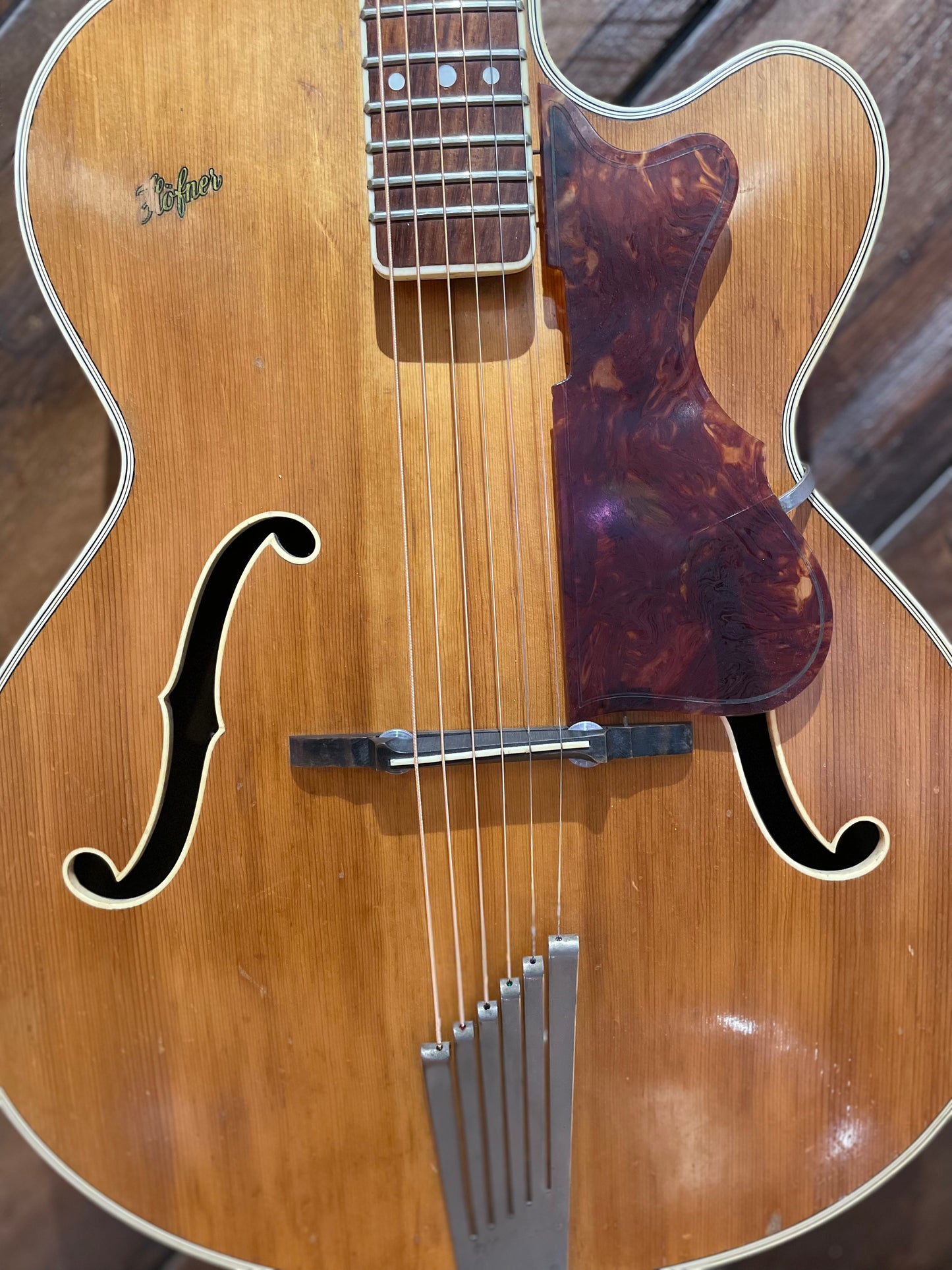 S/H 1959 Hofner Senator Hollow-Body Archtop, Natural