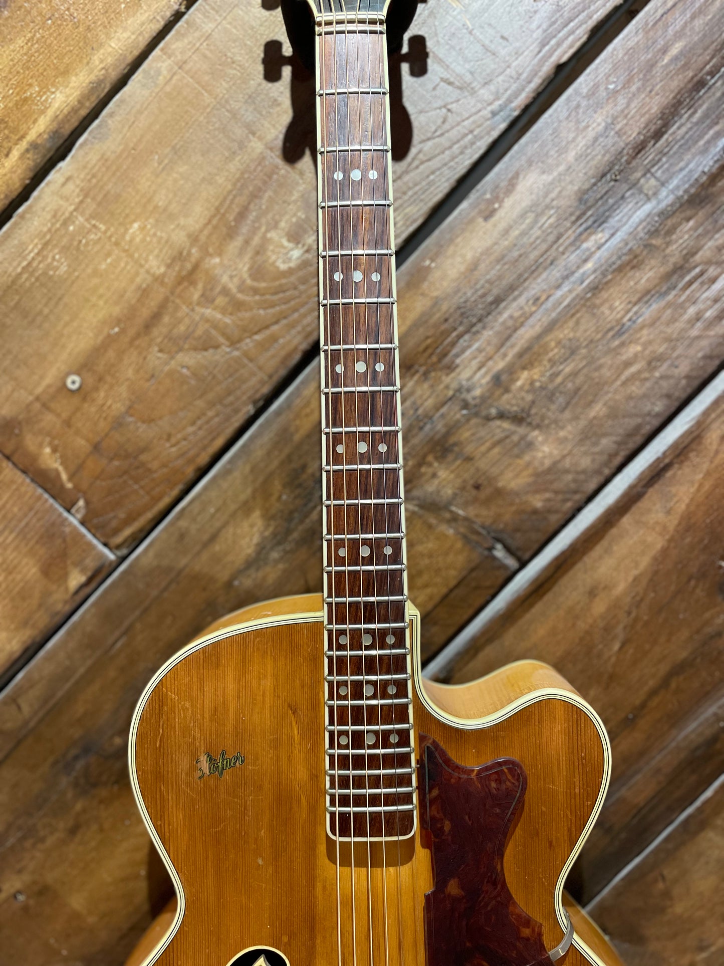 S/H 1959 Hofner Senator Hollow-Body Archtop, Natural