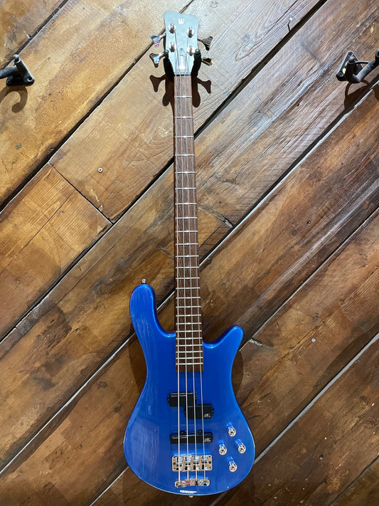 S/H Warwick Rockbass Streamer LX-4 Electric Bass, Metallic Blue
