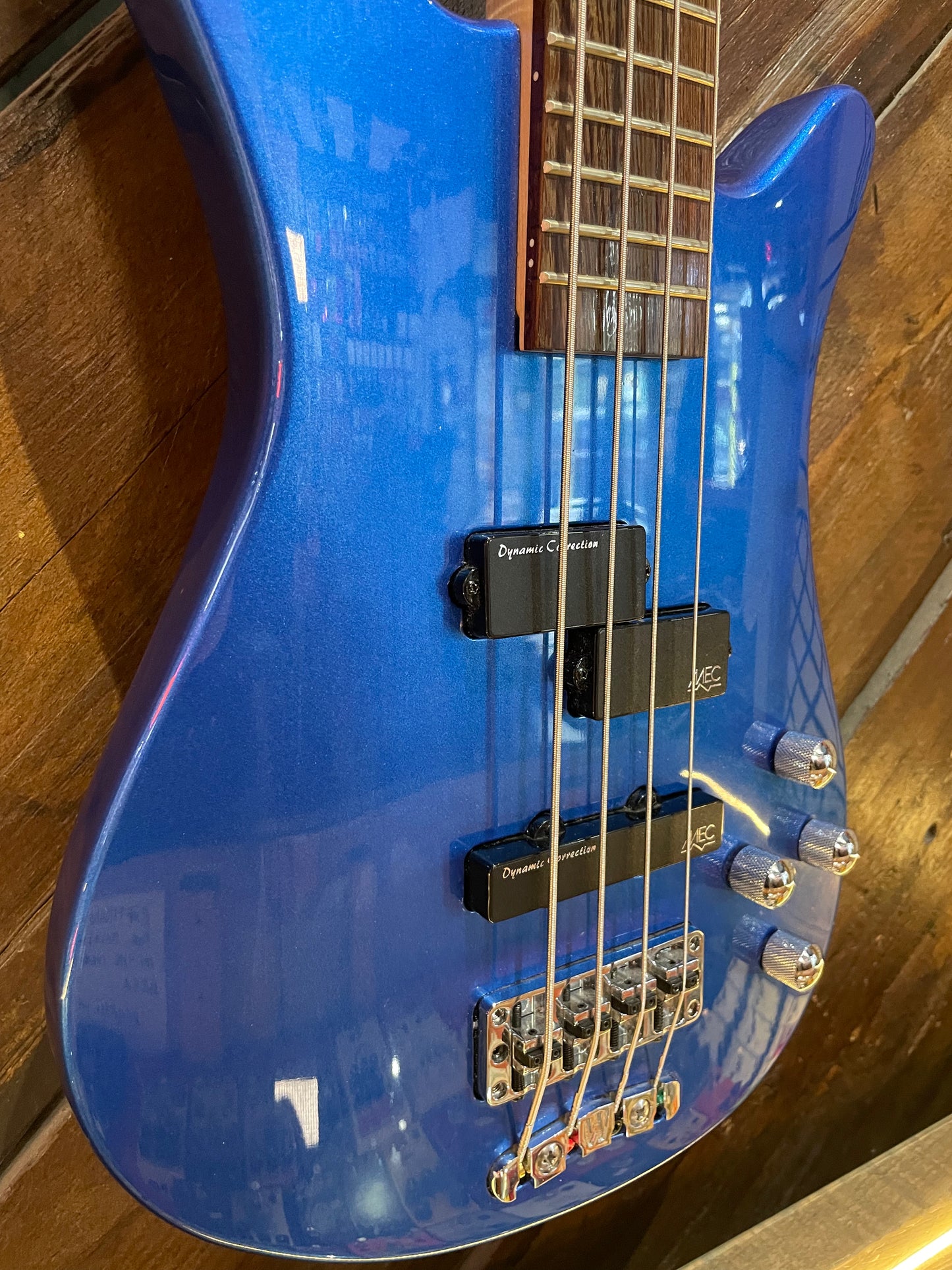 S/H Warwick Rockbass Streamer LX-4 Electric Bass, Metallic Blue