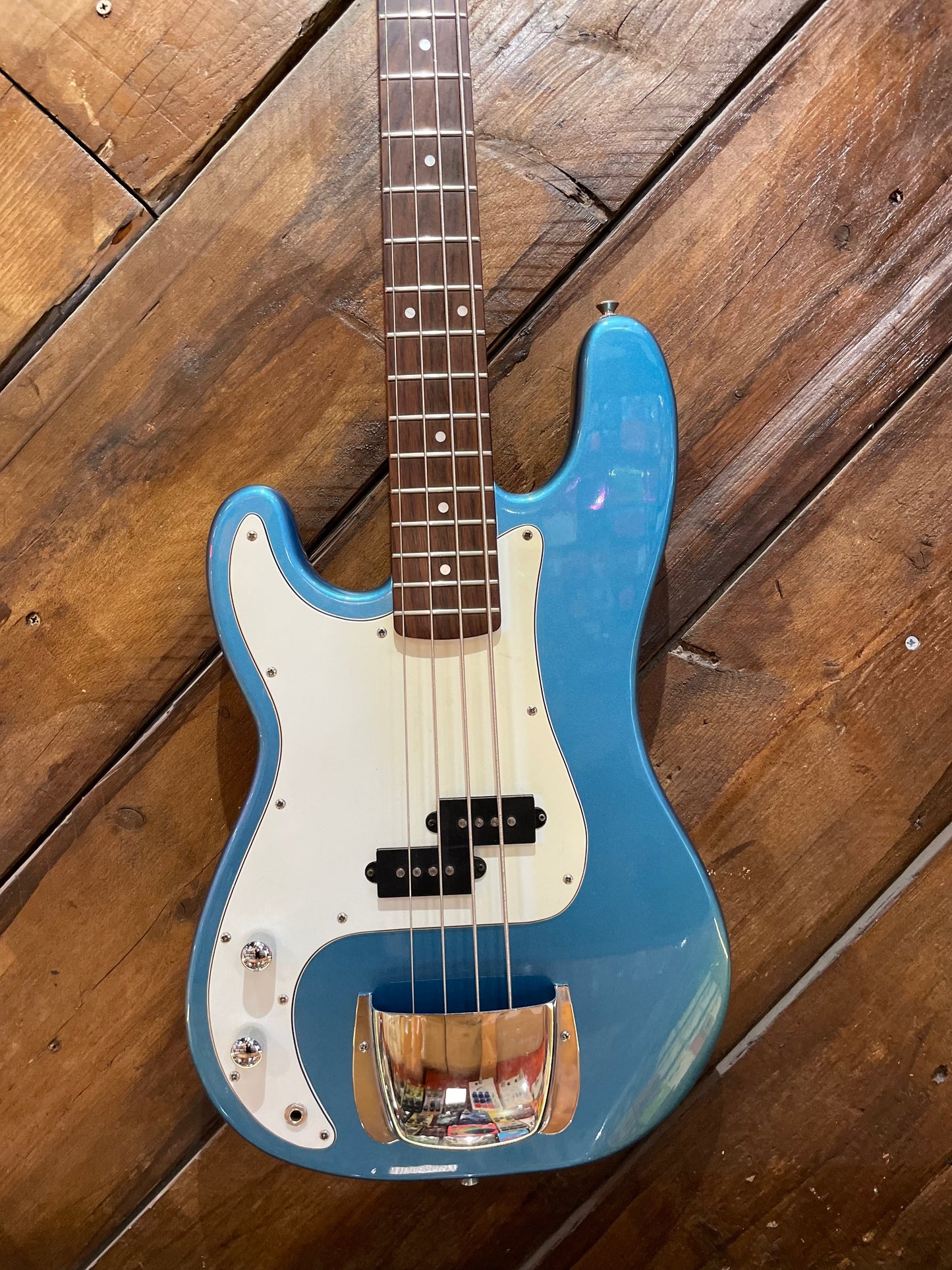 S/H 1998 Squier Korea Precision Bass Left Handed, Lake Placid Blue