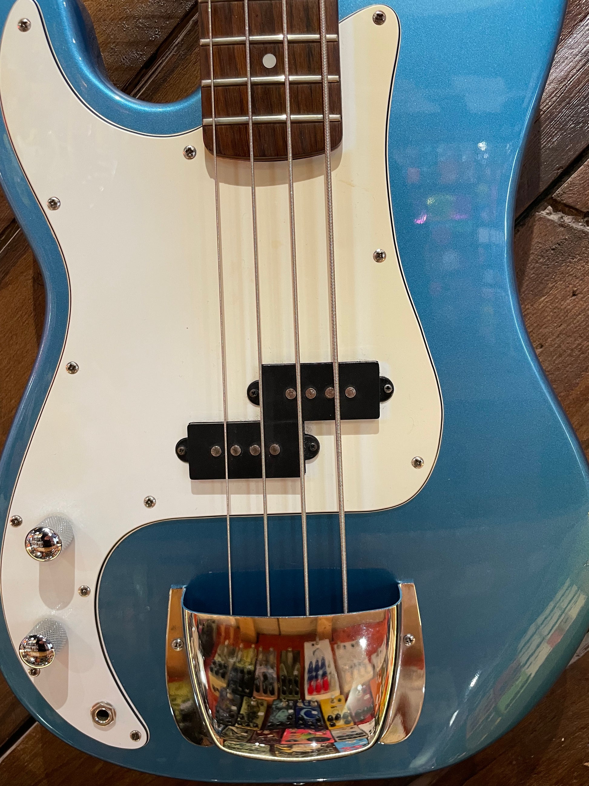 S/H 1998 Squier Korea Precision Bass Left Handed, Lake Placid Blue
