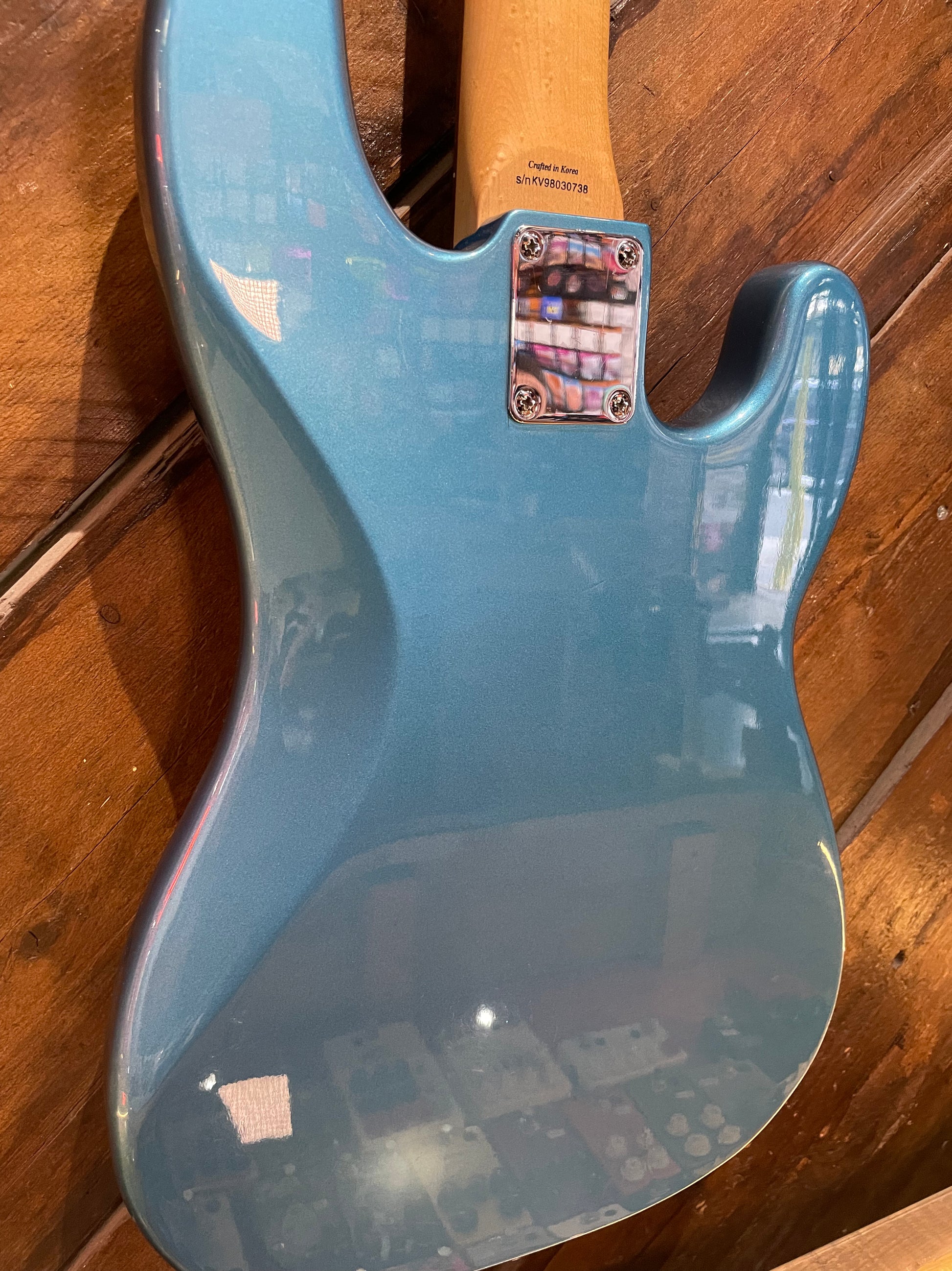 S/H 1998 Squier Korea Precision Bass Left Handed, Lake Placid Blue