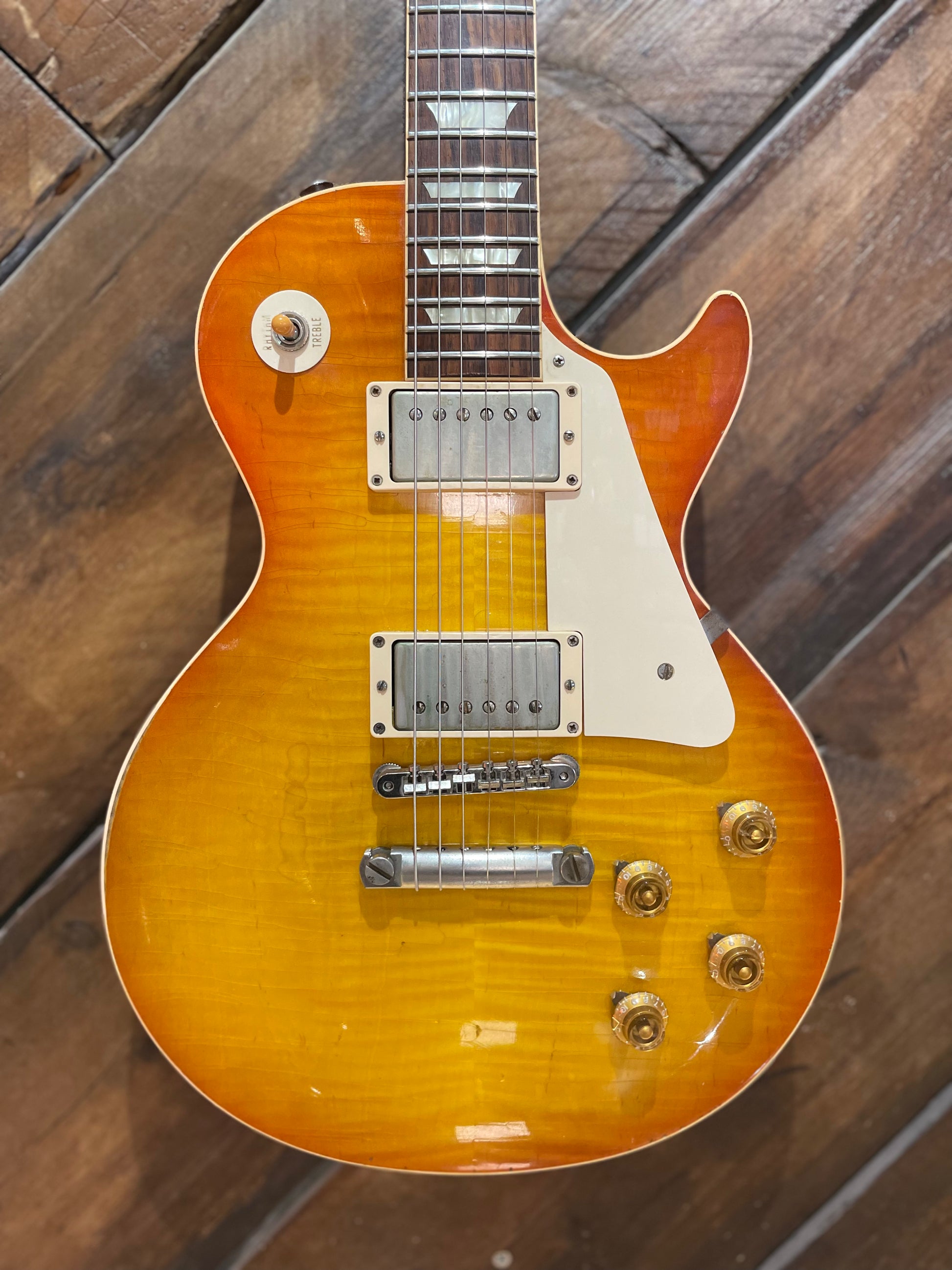 S/H 2012 Gibson Custom Shop R9 Les Paul Standard '59 Reissue 'Flame Top' Iced Tea Burst
