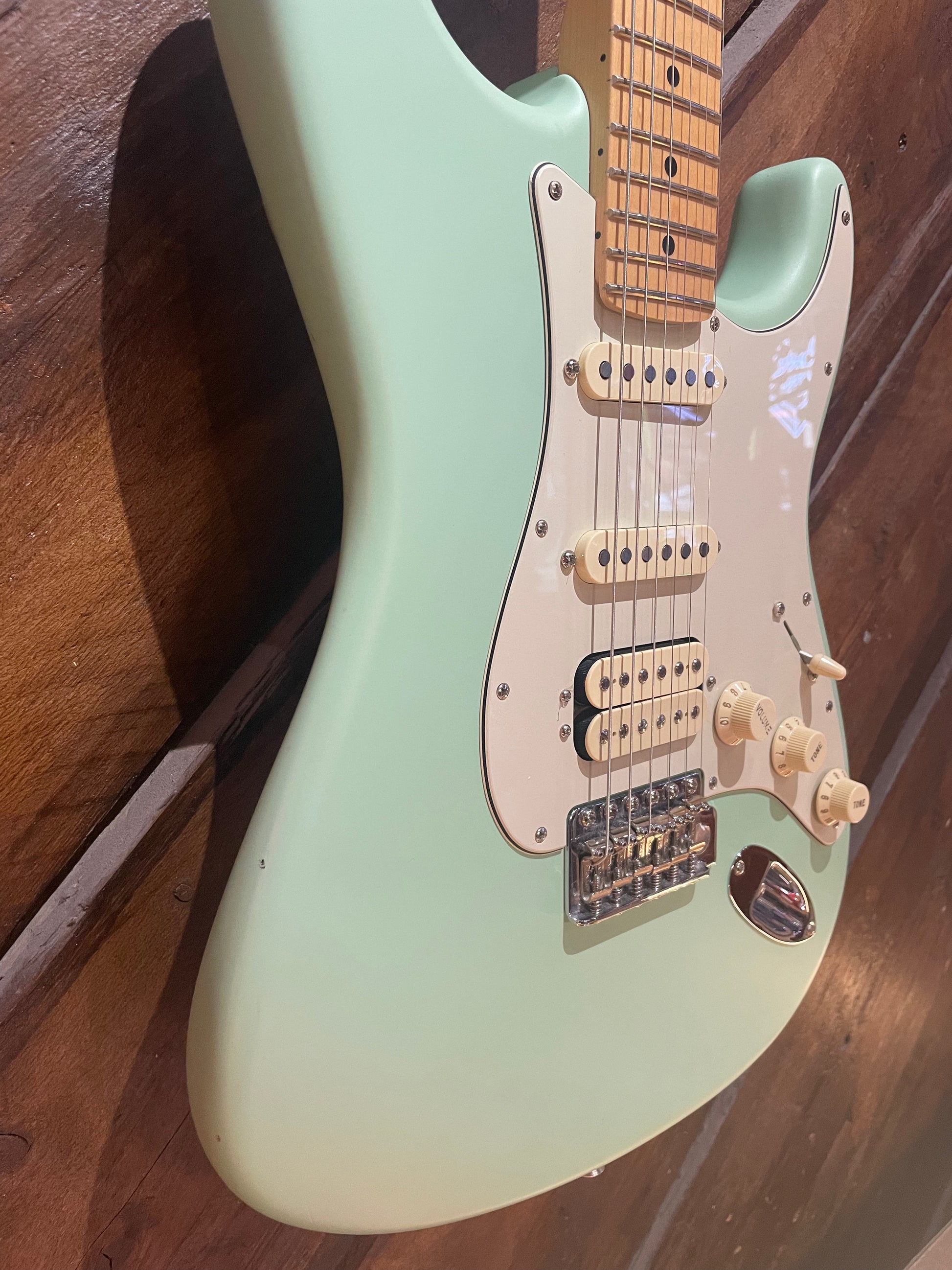 S/H 2022 Fender Performer Stratocaster HSS, Satin Surf Green