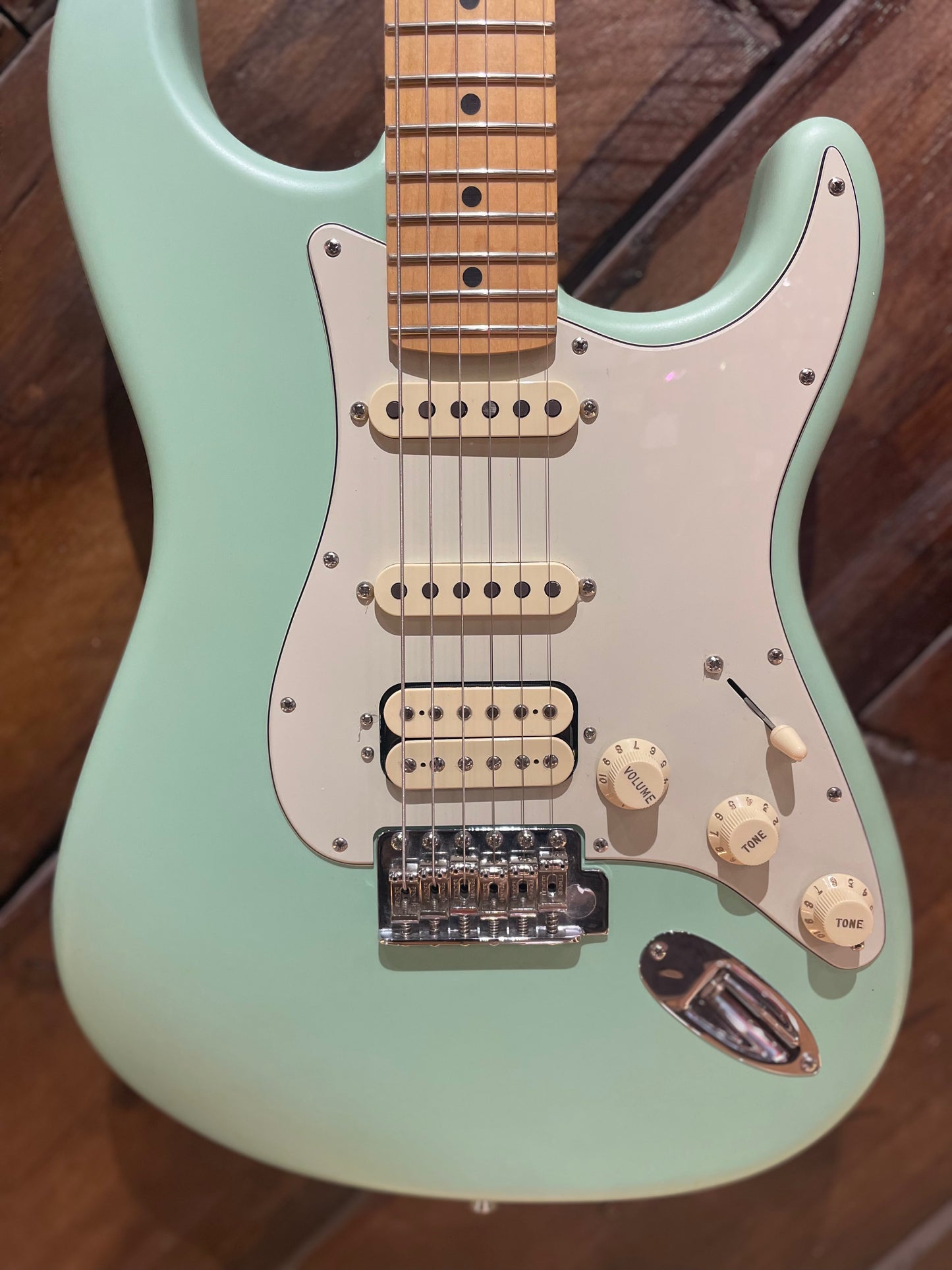 S/H 2022 Fender Performer Stratocaster HSS, Satin Surf Green