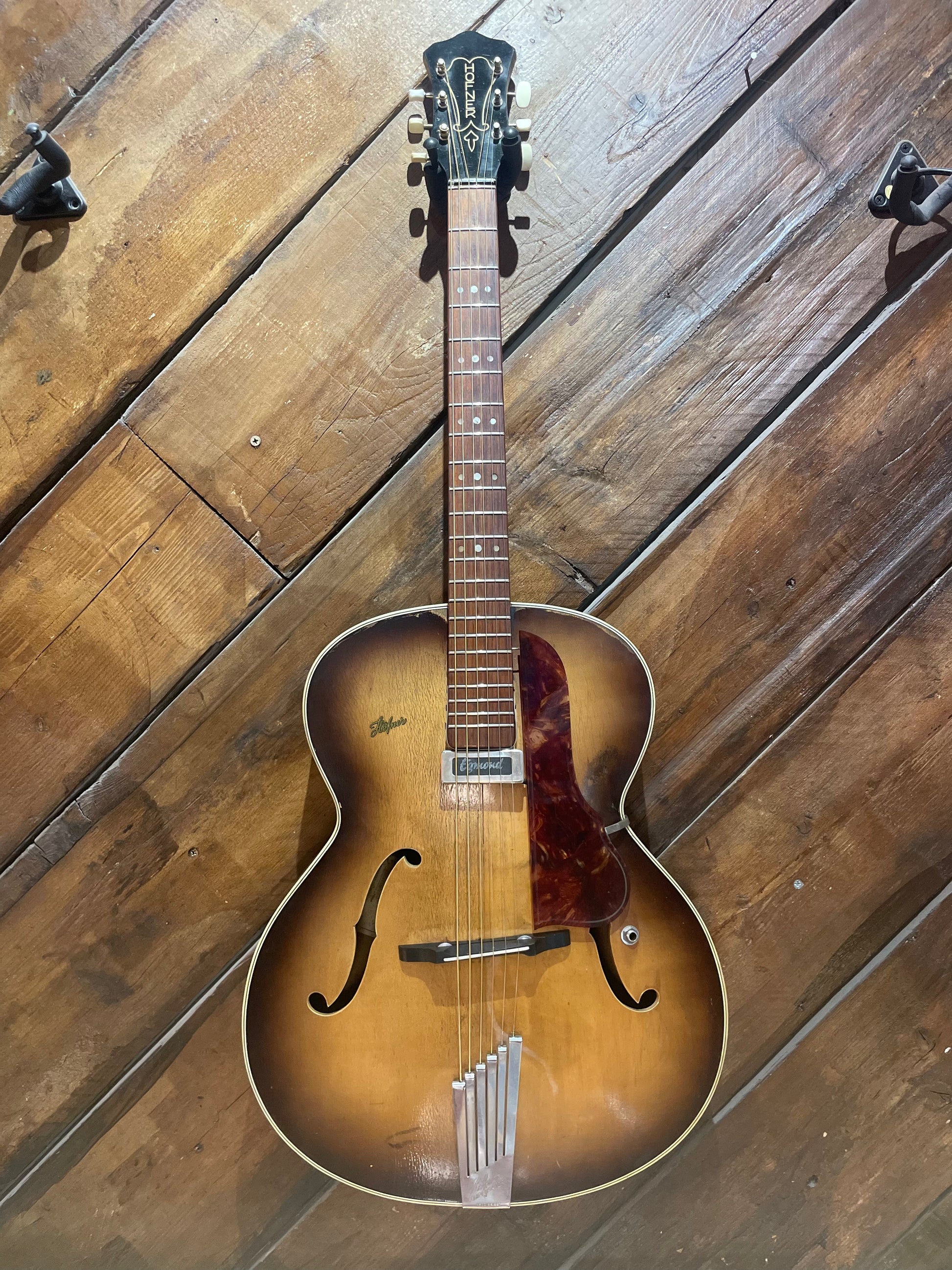 S/H 1958 Hofner Senator Hollow Body Archtop Guitar, Sunburst