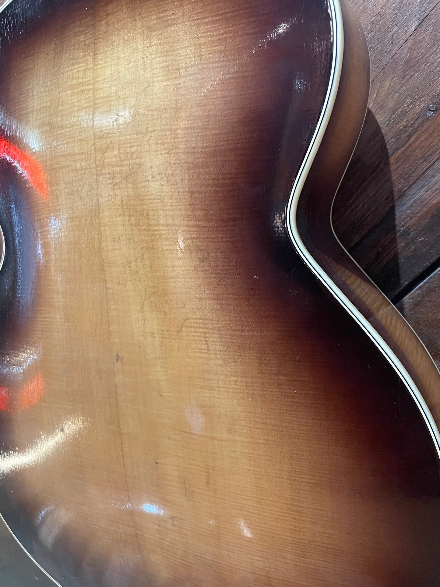S/H 1958 Hofner Senator Hollow Body Archtop Guitar, Sunburst