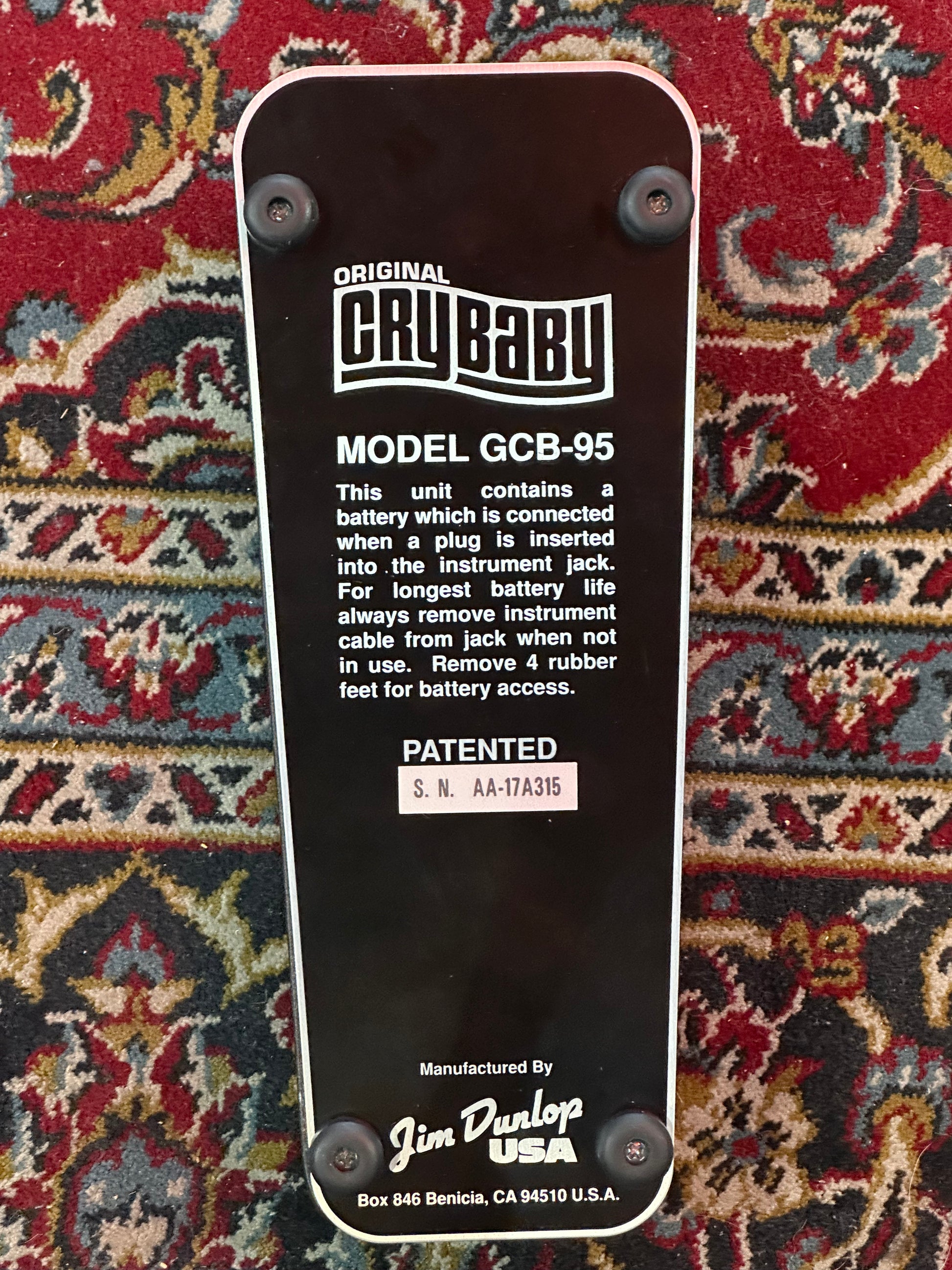 S/H Dunlop GCB-95 Cry Baby Wah