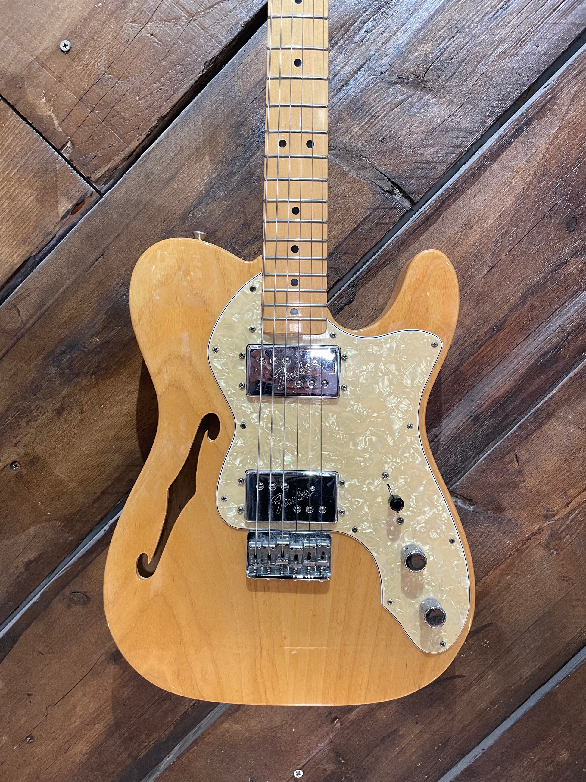 S/H 2002 Fender MIM Telecaster Thinline Deluxe, Natural