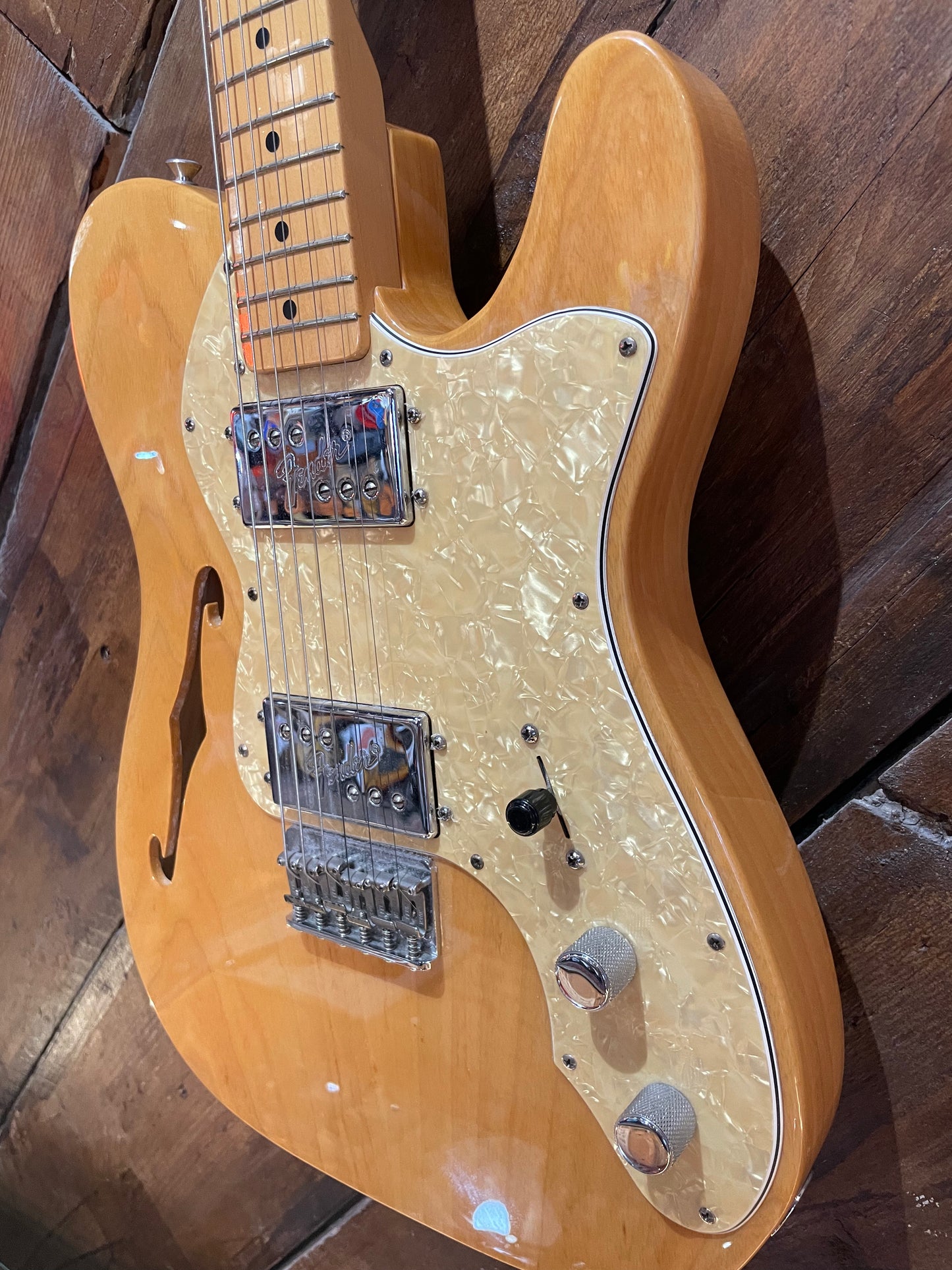 S/H 2002 Fender MIM Telecaster Thinline Deluxe, Natural