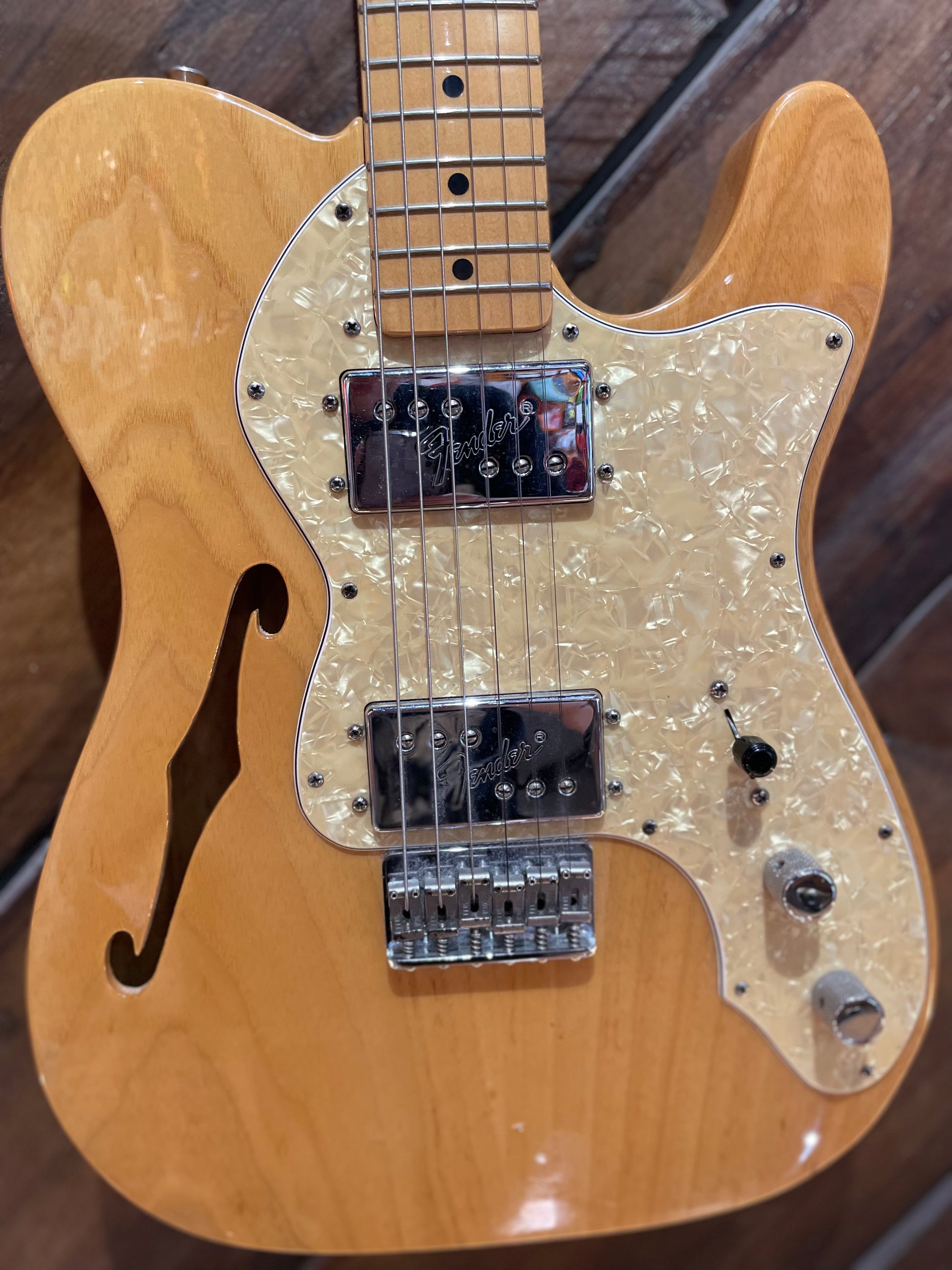 S/H 2002 Fender MIM Telecaster Thinline Deluxe, Natural